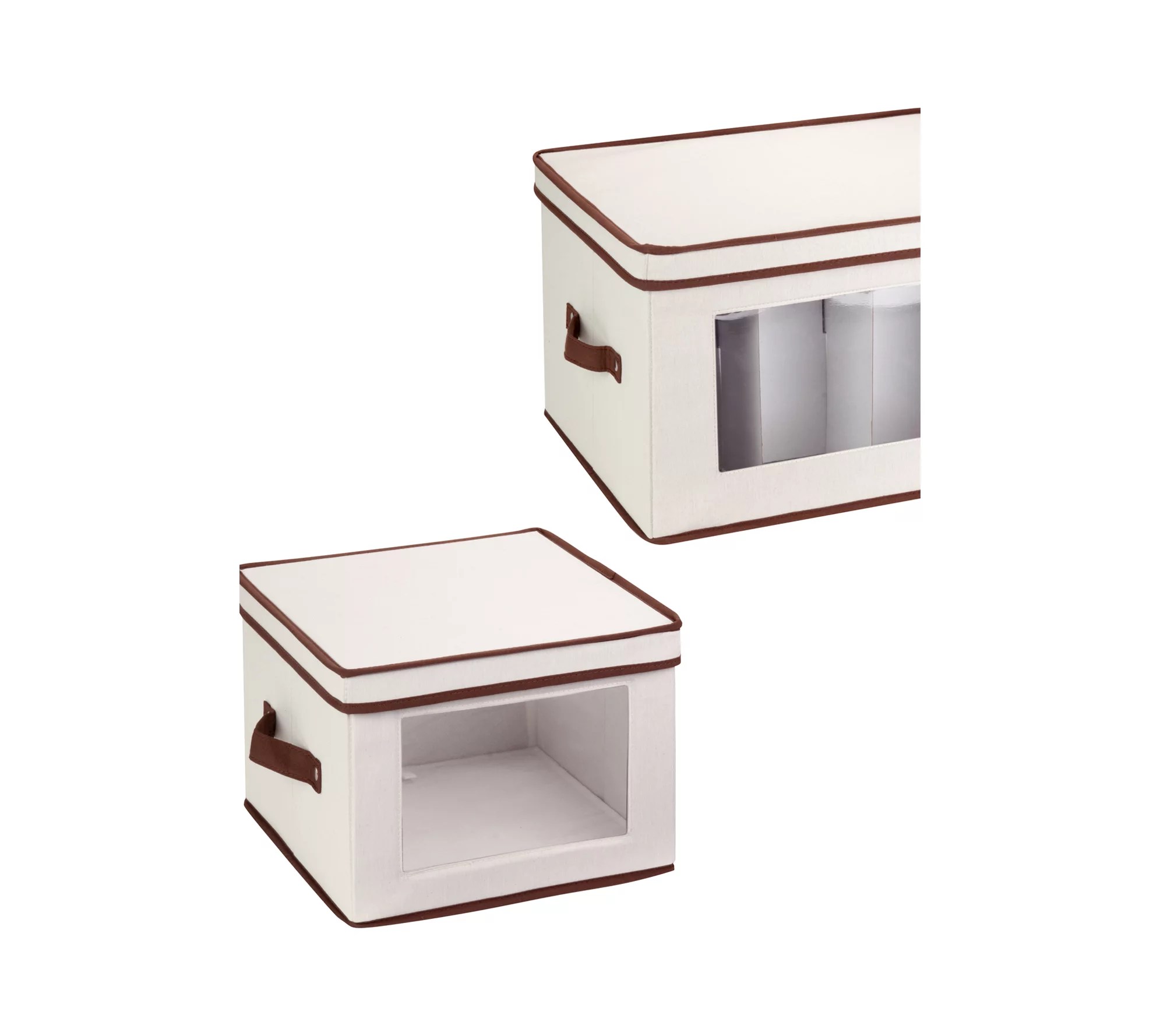 HoneyCanDo 2Pack Dishware and Closet Storage Boxes