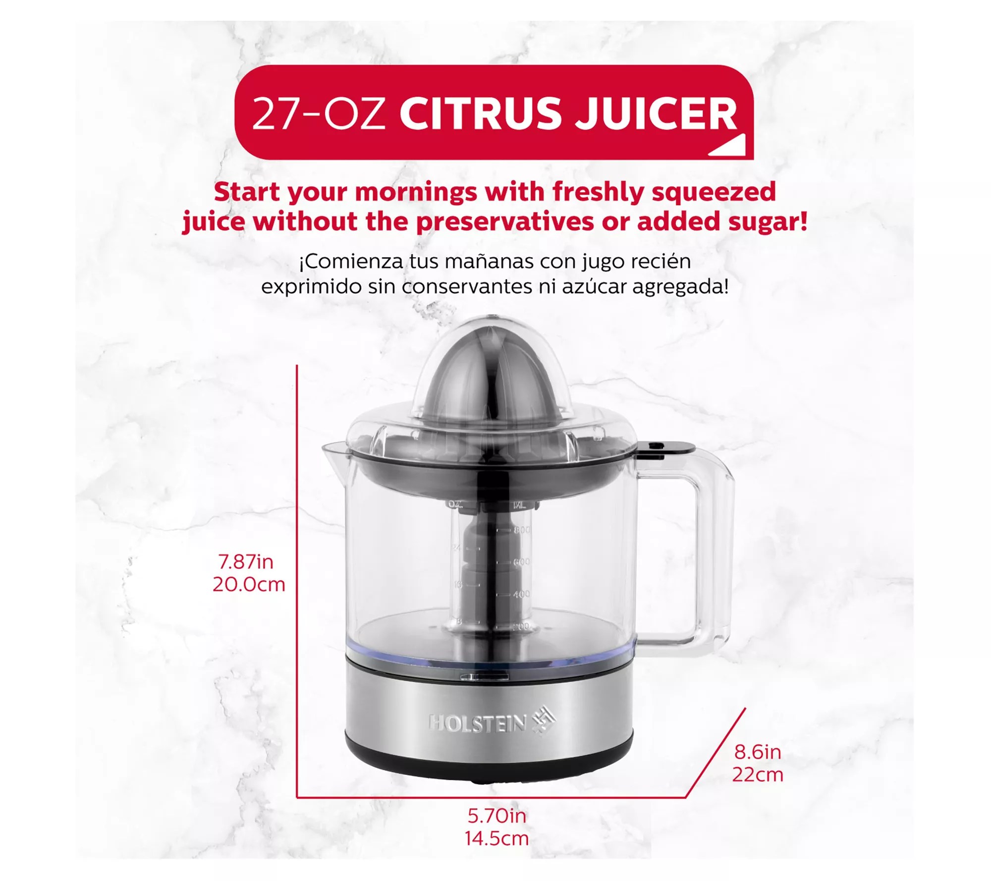 Holstein Housewares 27oz Citrus Juicer