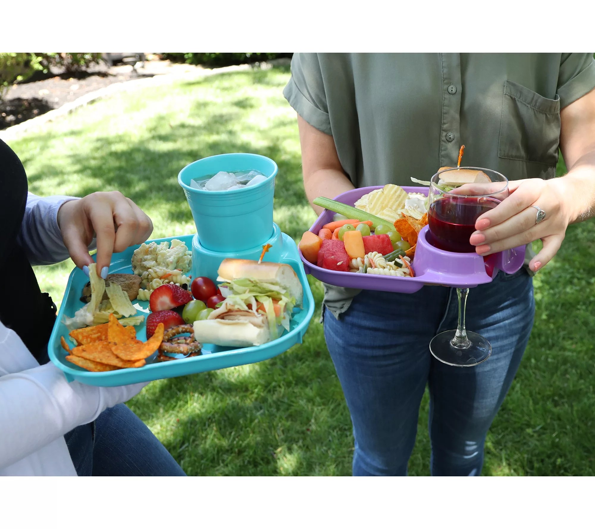 Great Plate 12Piece Square Food and Beverage Serving Set