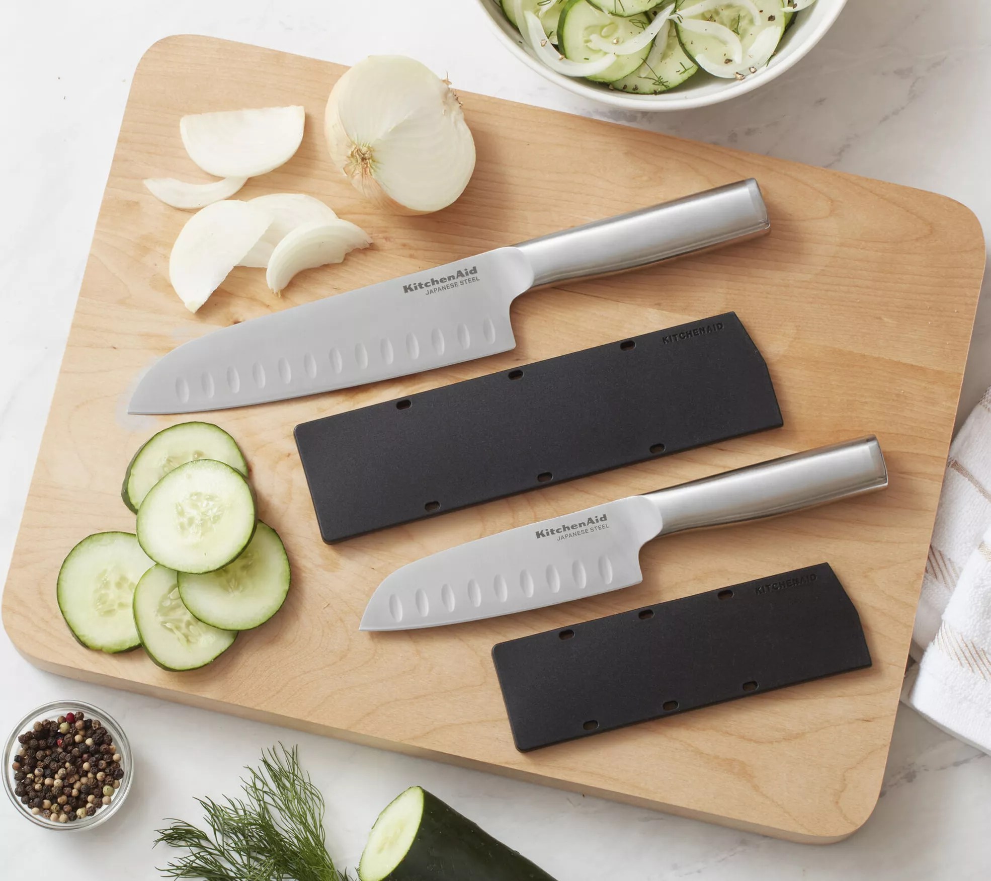 KitchenAid 2Piece Gourmet Stainless Steel Santoku Knife Set