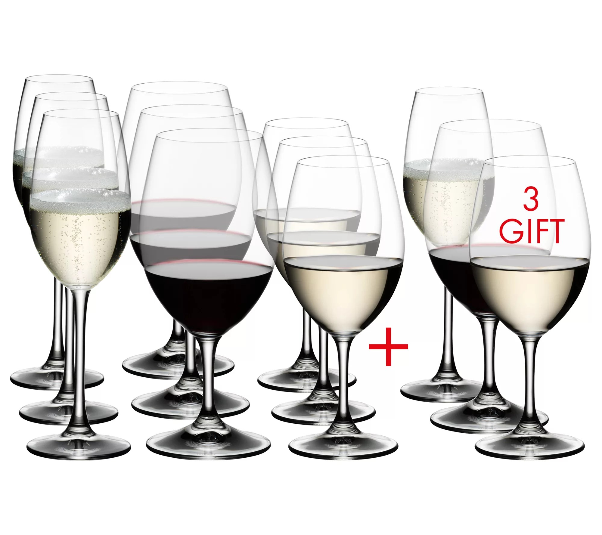 RIEDEL Set of (12) Ouverture Wine Glasses