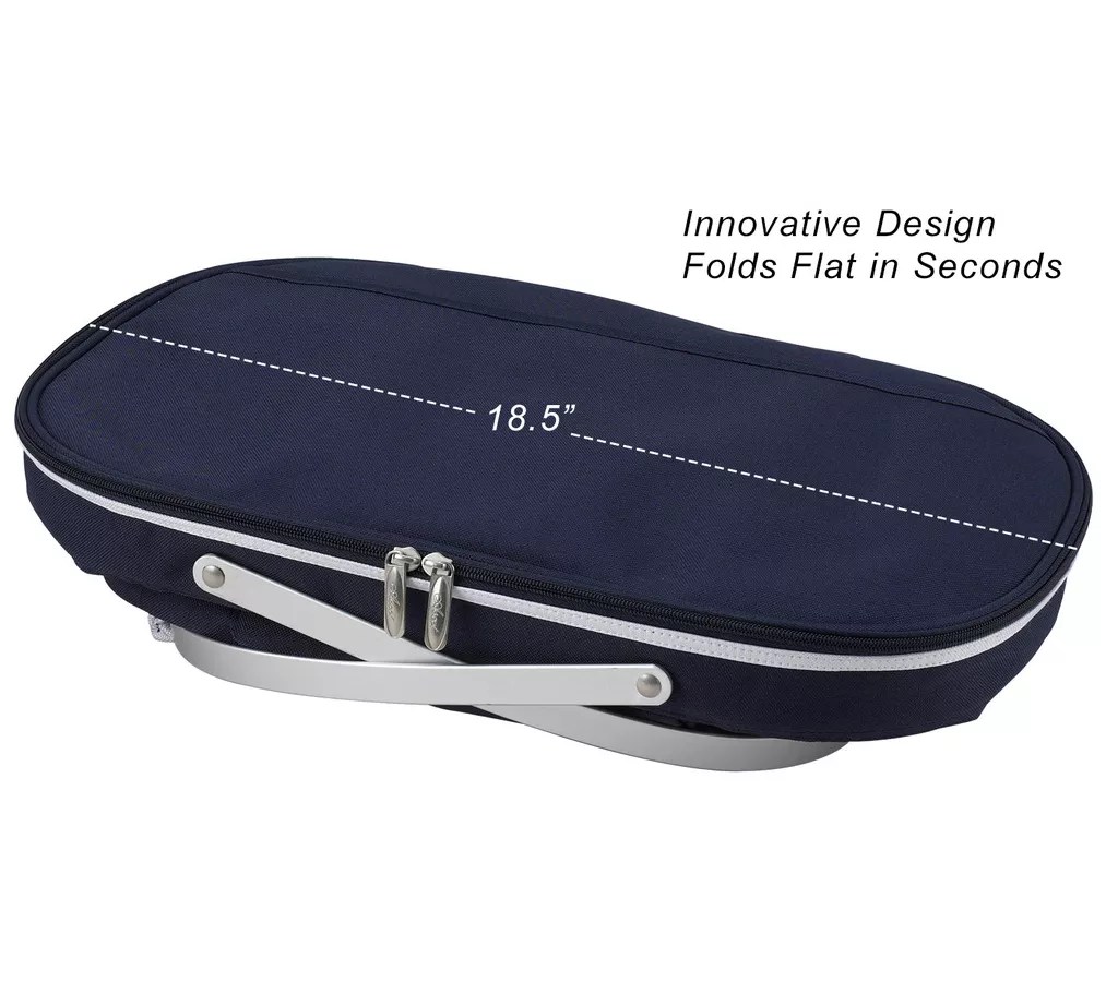 Picnic at Ascot, Collapsible Insulated Picnic Basket For 4