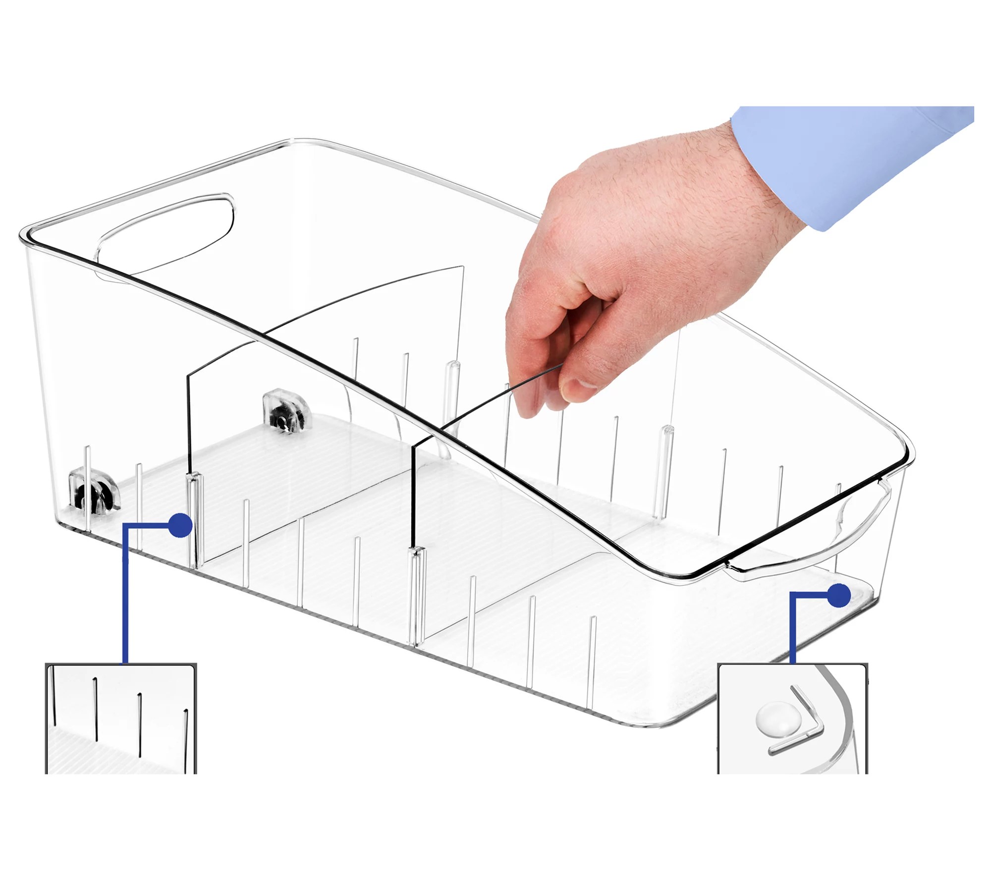 Sorbus 14" Medium Clear Organizing Bin on Wheel s