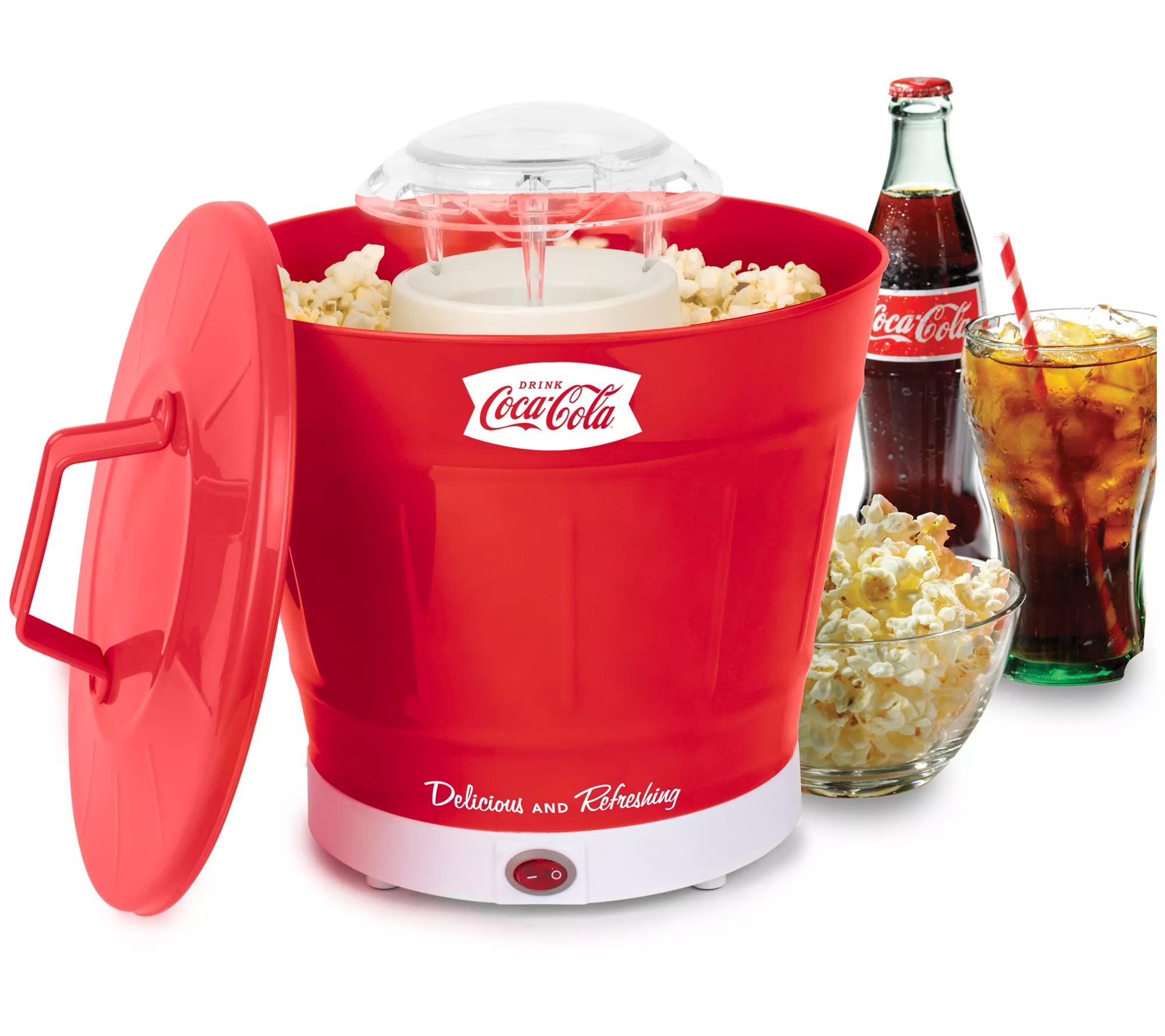 Coca Cola Hot Air Popcorn Popper with Bucket