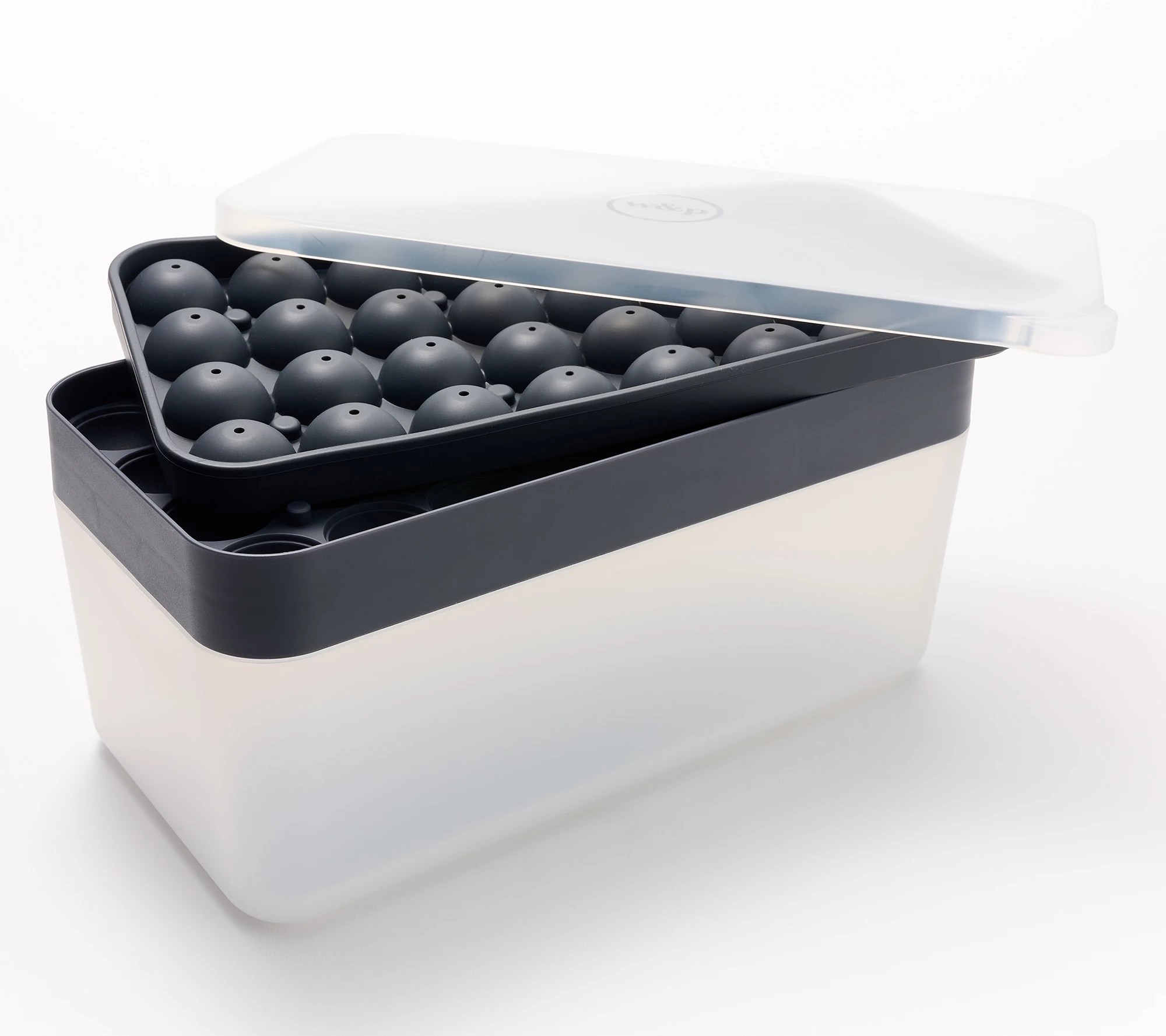 W&P Ice Ball Mold Tray and Ice Box With Lid