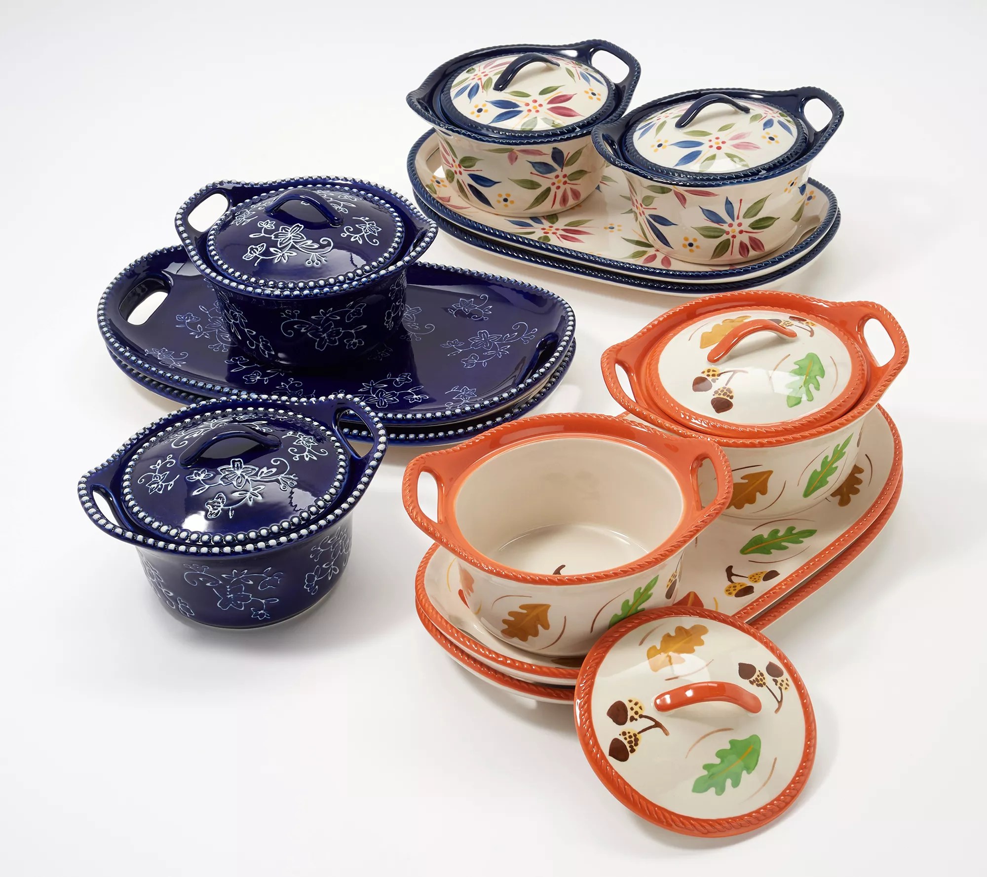 Temptations Set of 2 Lidded Soup and Sandwich Sets