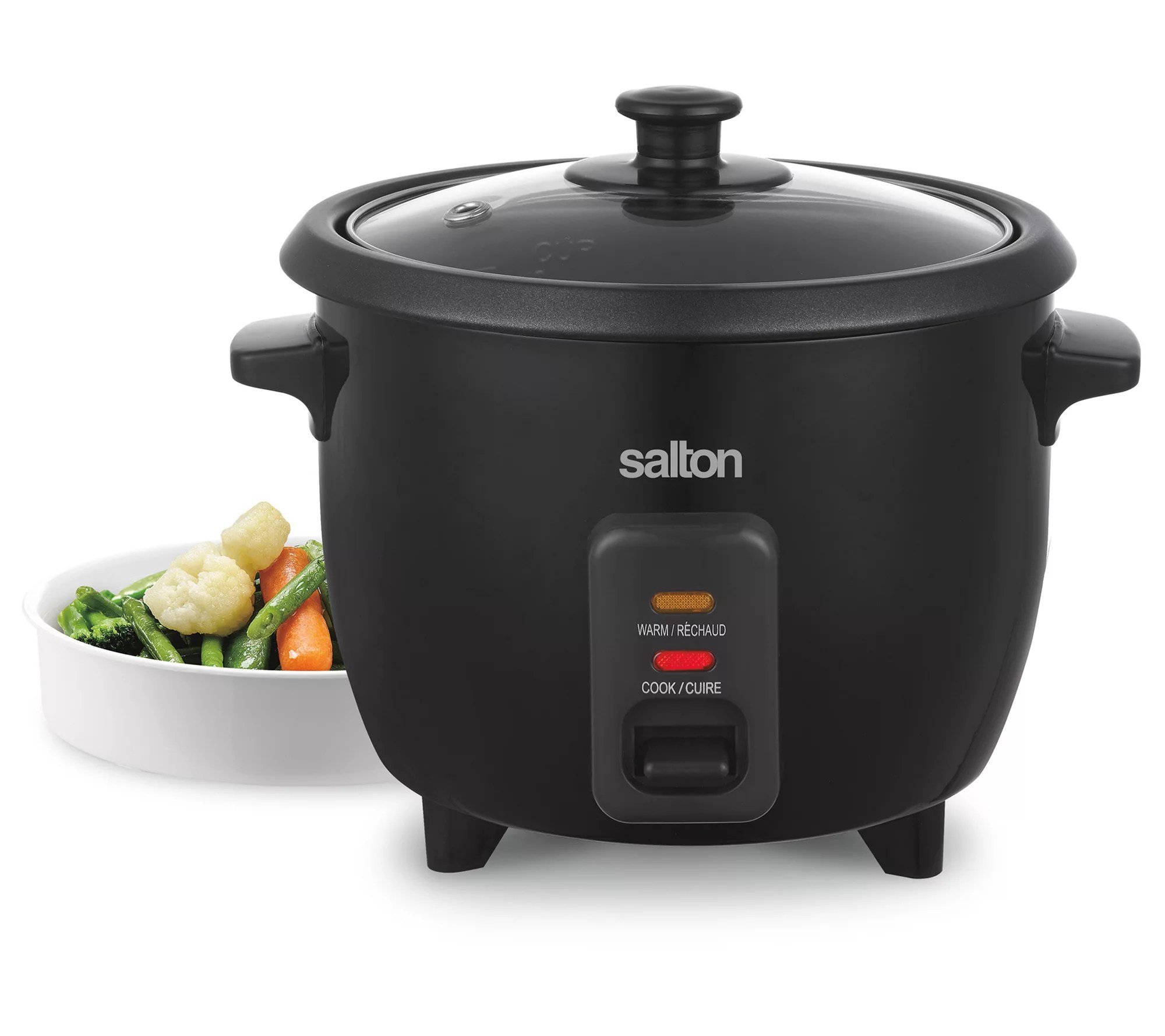 Salton 6 Cup Rice Cooker & Steamer Black