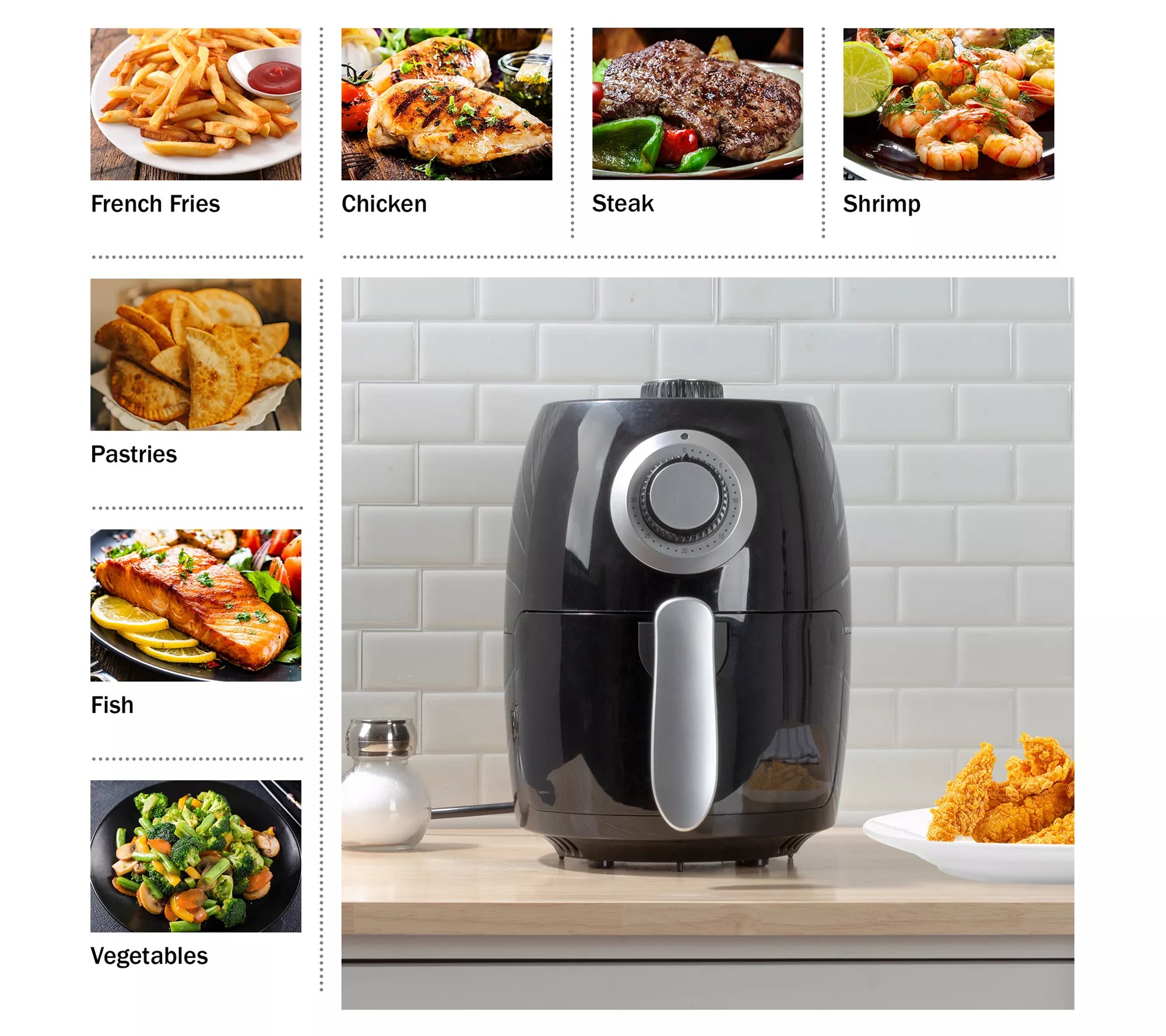 Classic Cuisine 2.3Quart Electric Air Fryer