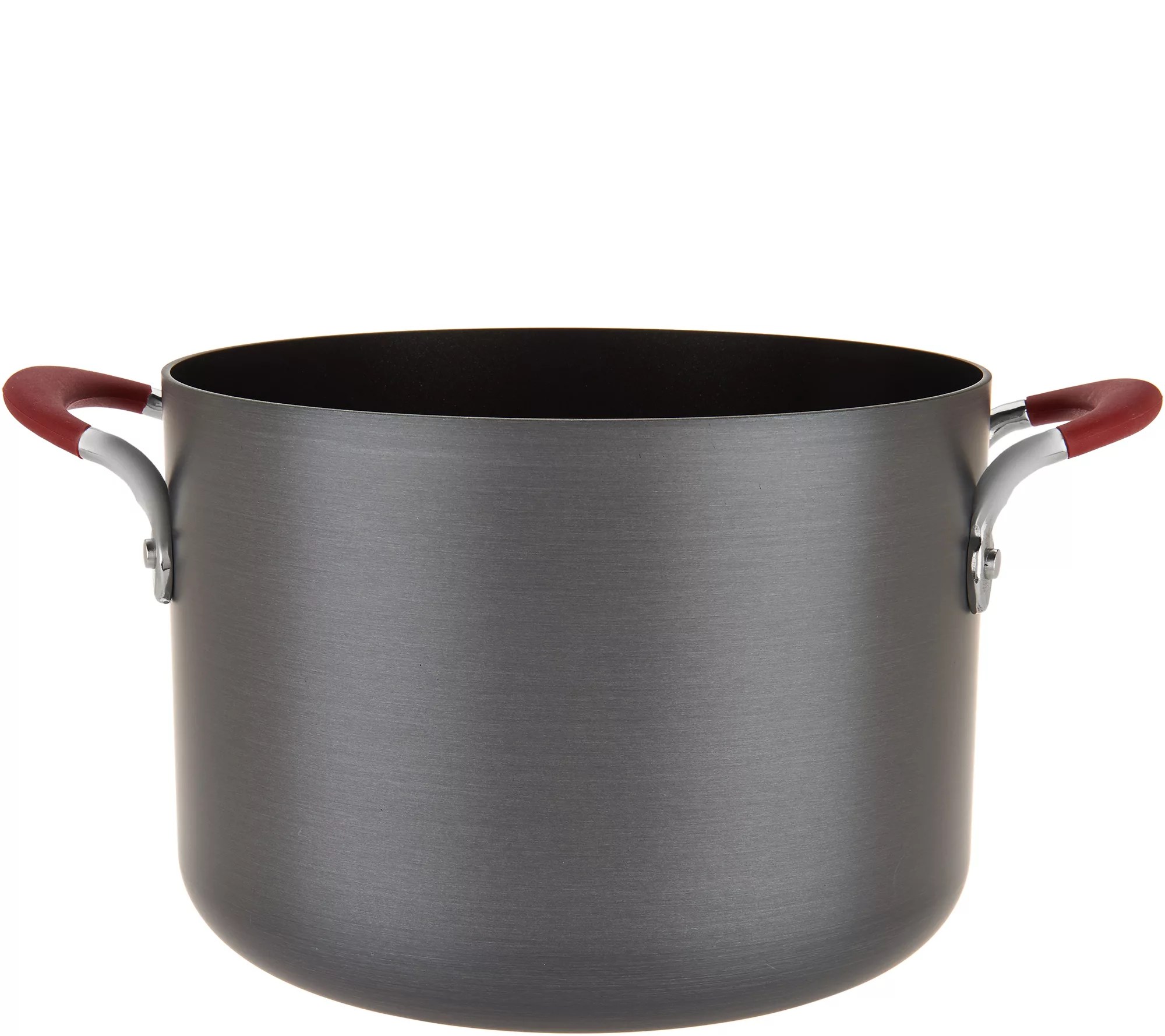 Cook's Essentials 10pc Hard Anodized Cookware Set w/ Red Handles