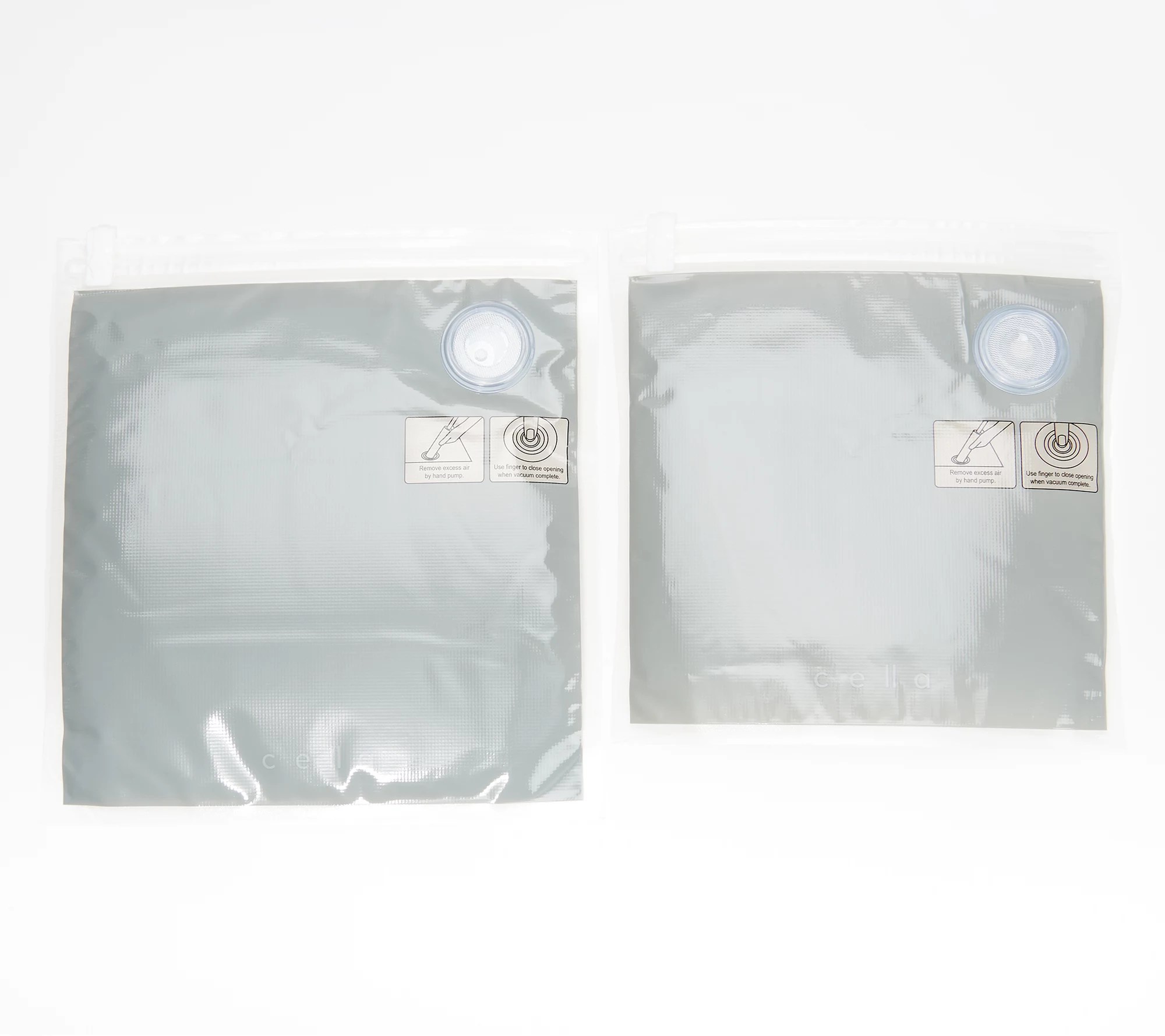 c e ll a 8pc Reusable Vacuum Seal Antimicrobial Storage Bags