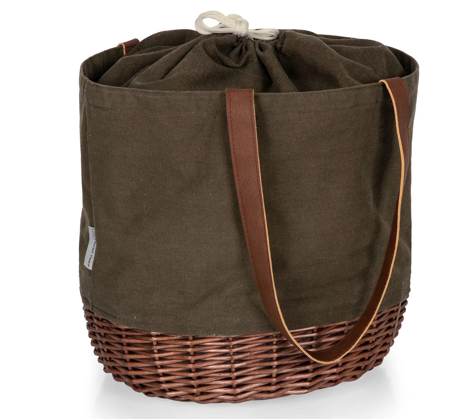 Picnic Time Coronado Canvas and Willow PicnicBasket Tote