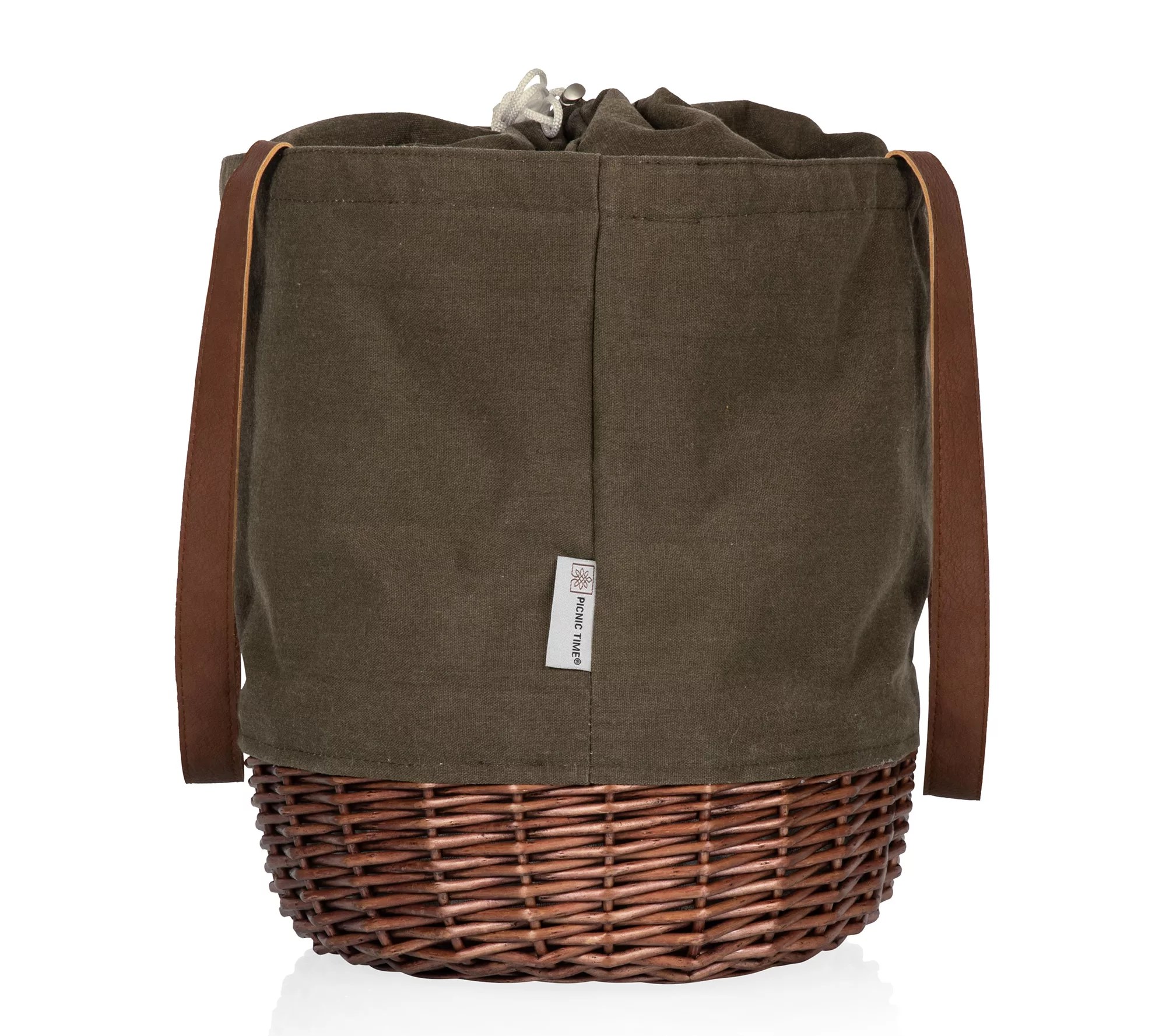 Picnic Time Coronado Canvas and Willow PicnicBasket Tote