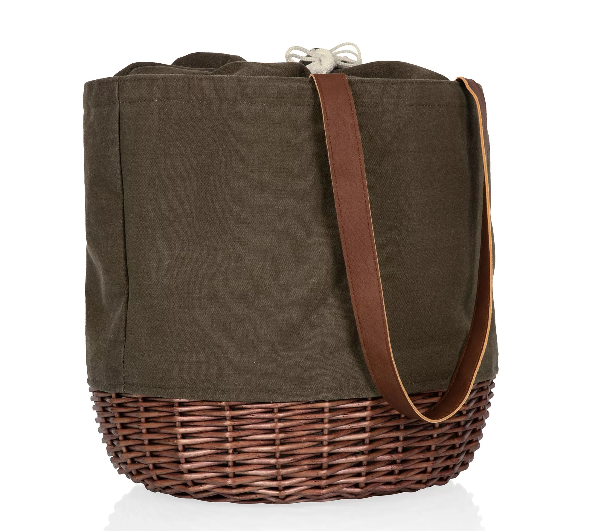Picnic Time Coronado Canvas and Willow PicnicBasket Tote