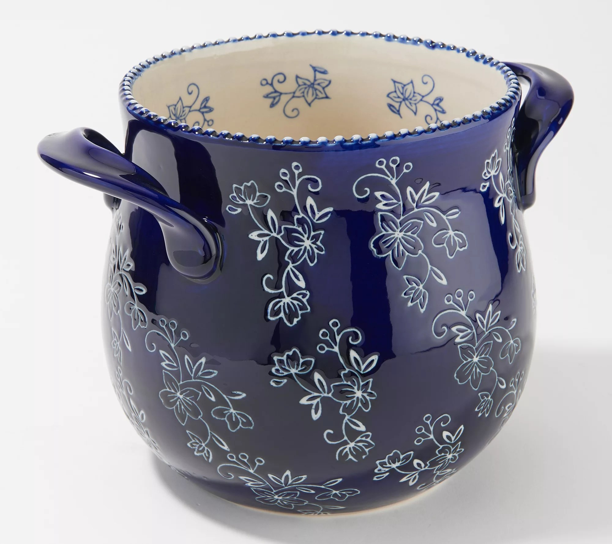 Temptations Floral Lace Supersize Store & More Utensil Crock