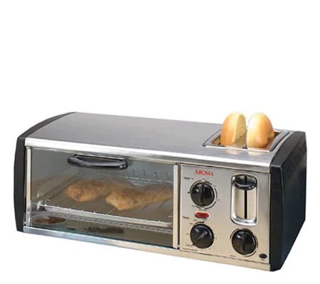 Aroma Toaster and Toaster Oven Combo — QVC.com