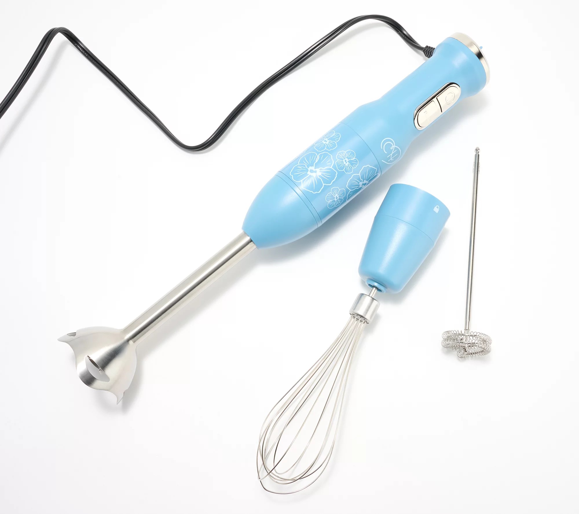 Carla Hall Sweet Heritage Variable Speed Hand Blender w/ Attachments