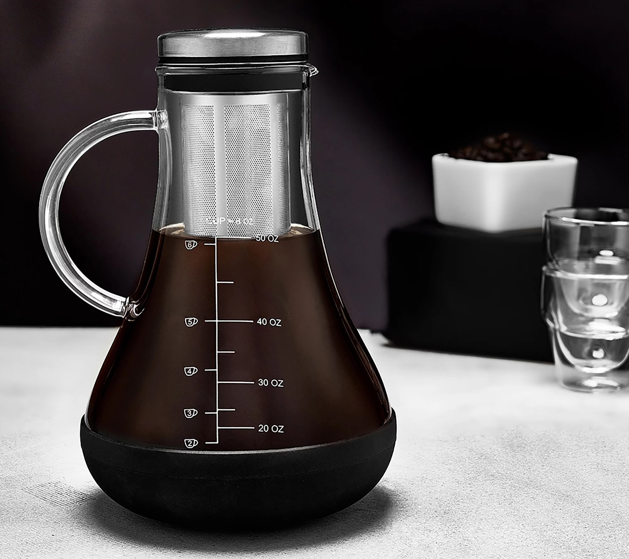 JoyJolt Fresco Airtight Cold Brew Iced Coffee Maker 48 oz