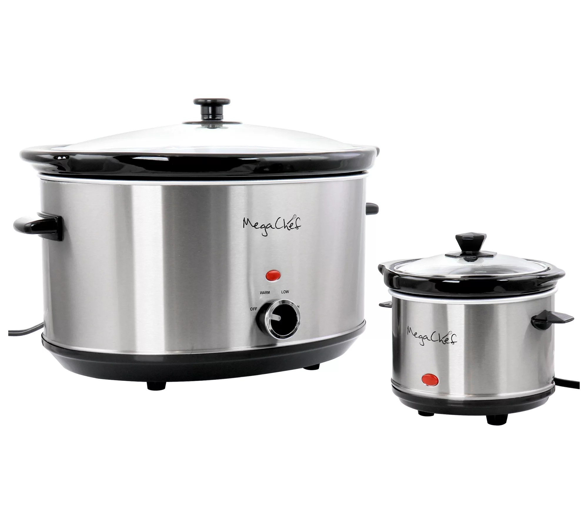 MegaChef 8qt Slow Cooker with Bouns Mini 0.6qt Warmer
