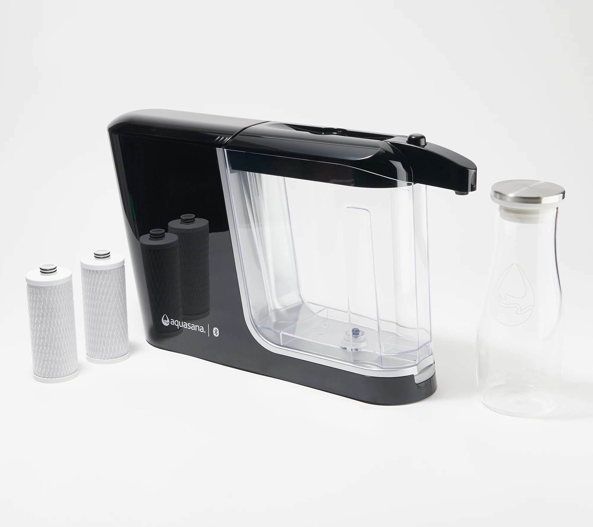 Aquasana Powered Water Filtration System w/Carafe & (2) Filters