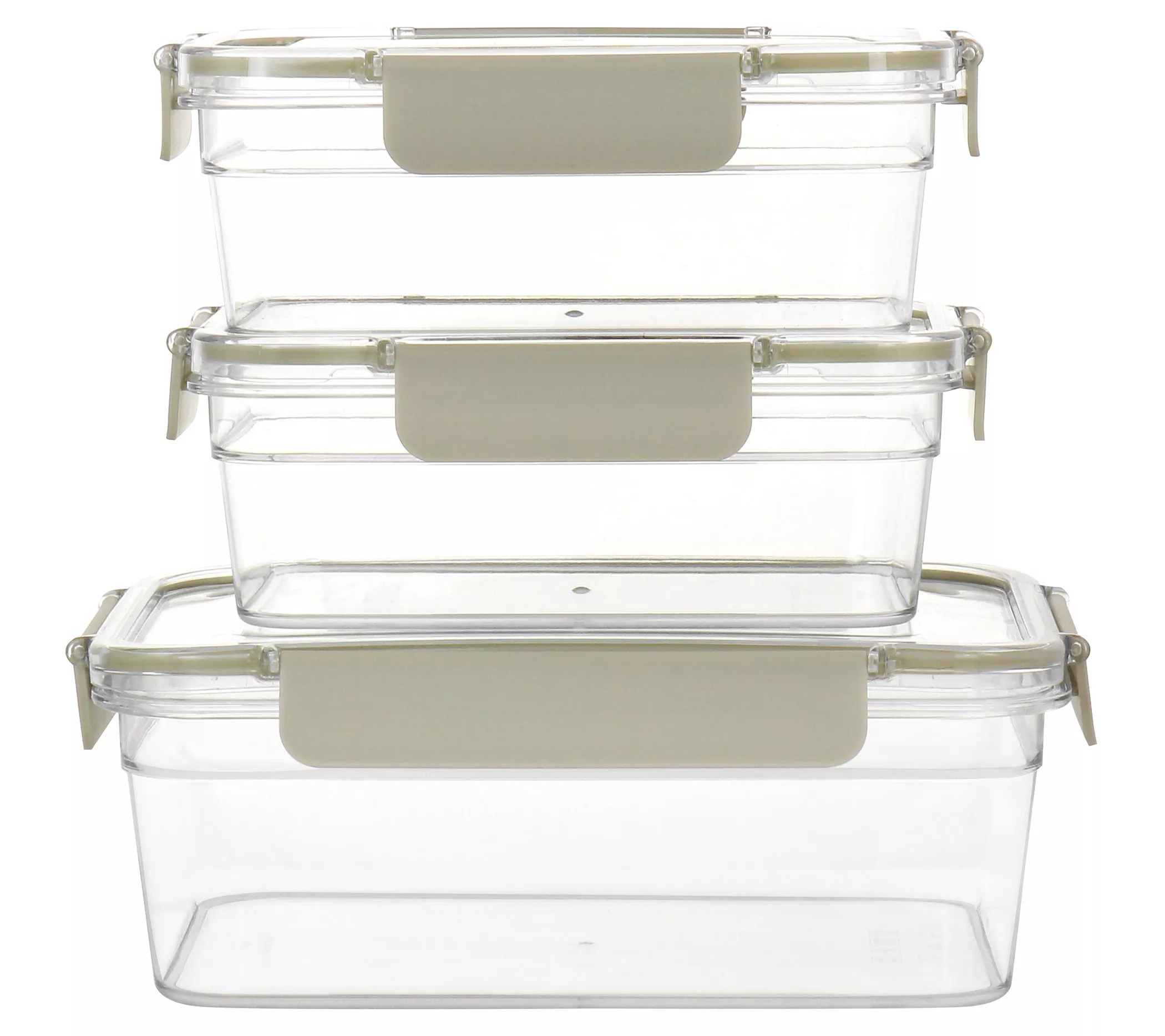 Martha Stewart 6Piece Plastic Container Set with Locking Lid