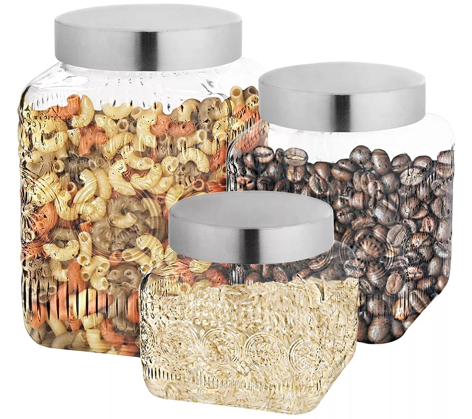 Stylesetter Decorative Glass Canister Set