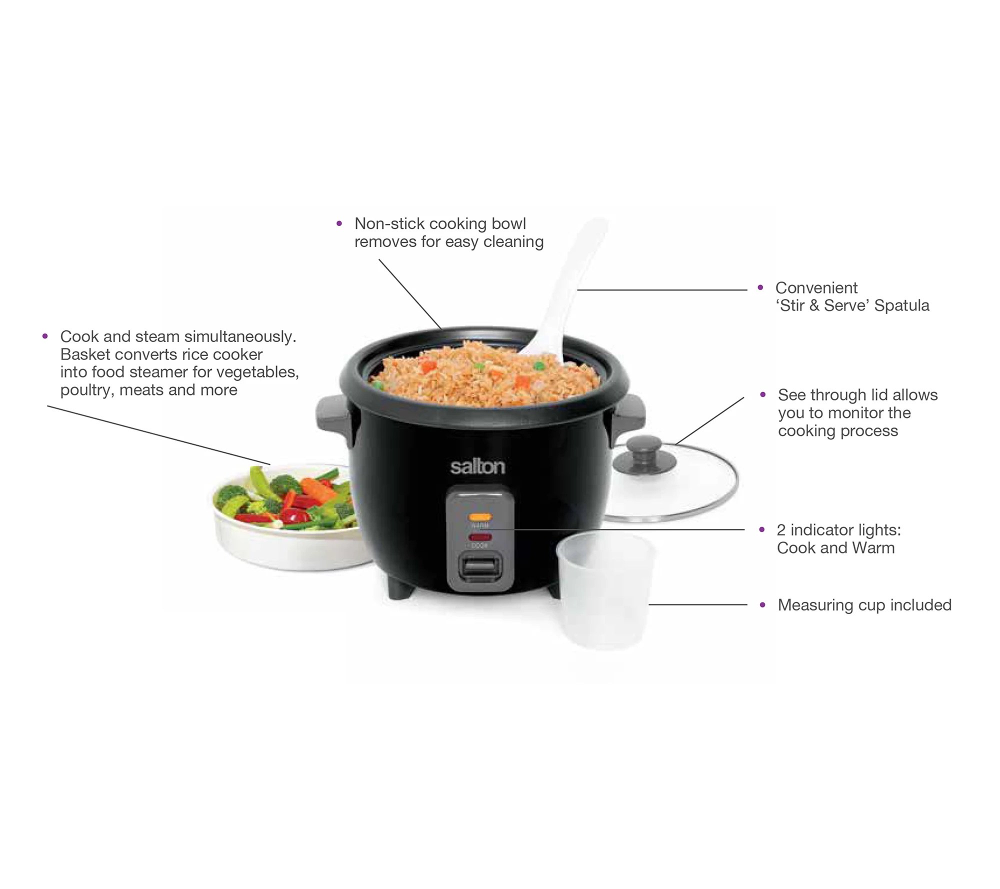 Salton Automatic 6Cup Rice Cooker