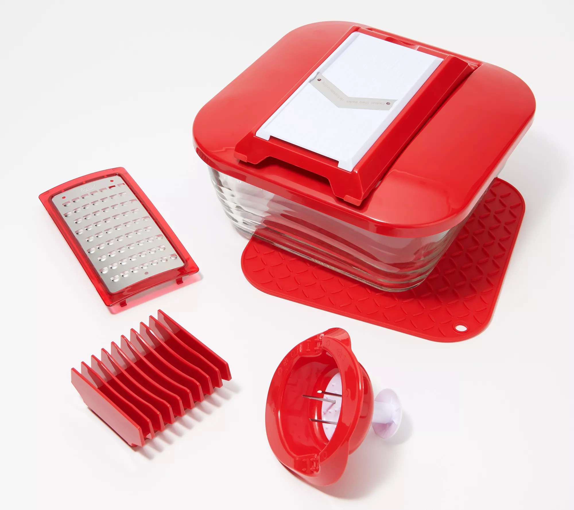 Genius 12Cup Chopper w/5 Blades and Glass Baker w/Storage Lid