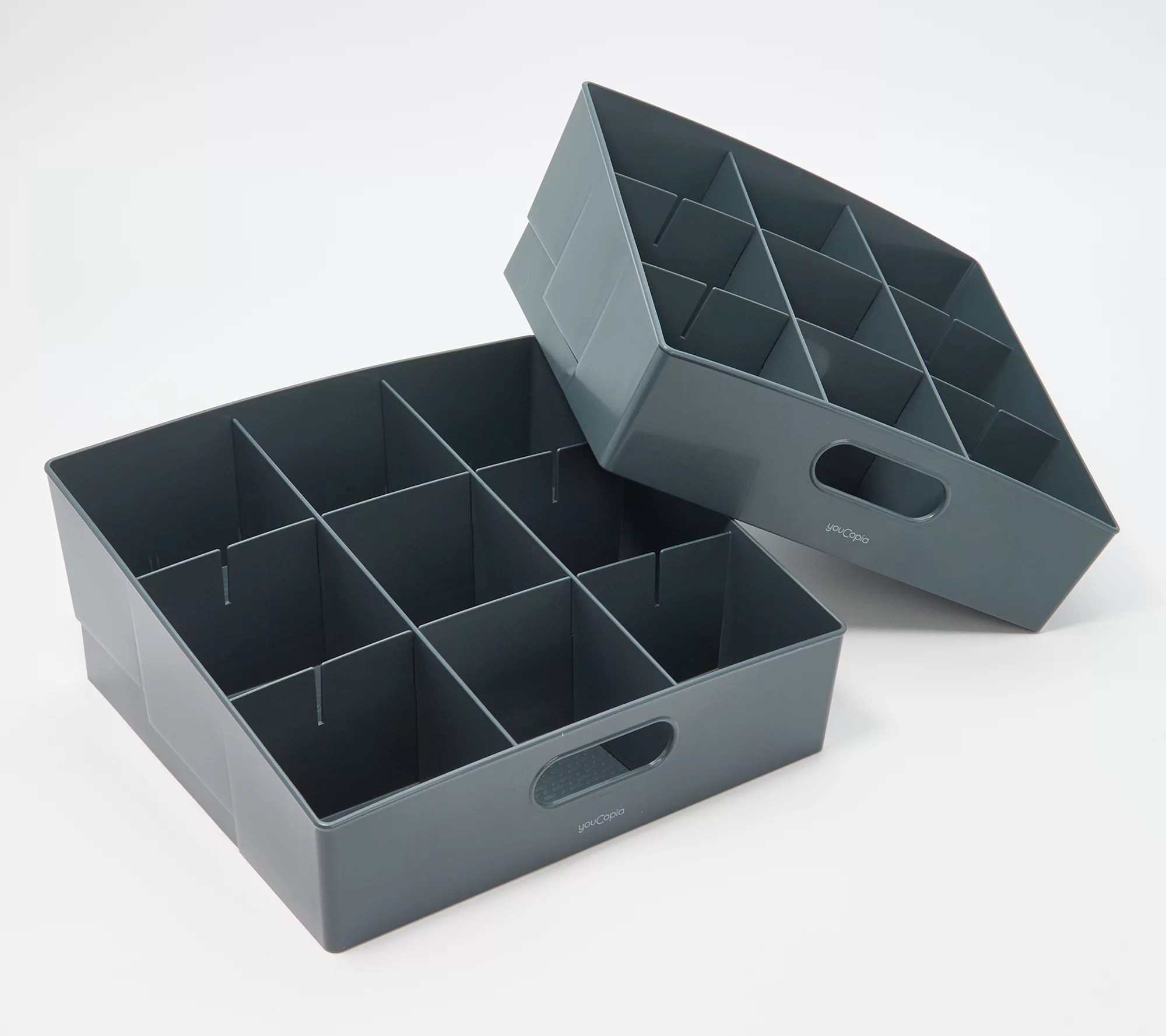 (QVC) Q2 YouCopia 2Pc. Kitchen Storage Bins with Dividers