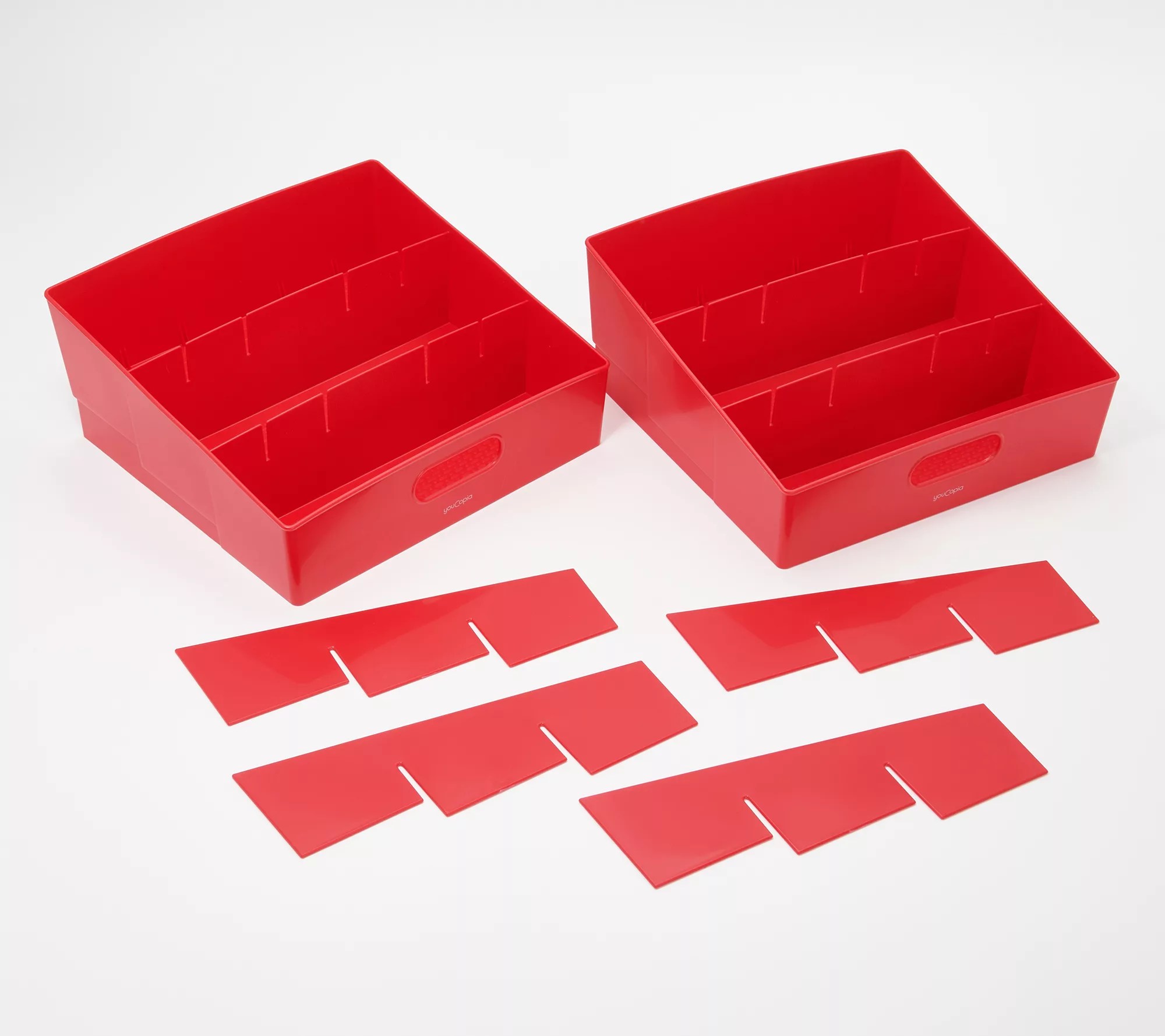 (QVC) Q2 YouCopia 2Pc. Kitchen Storage Bins with Dividers