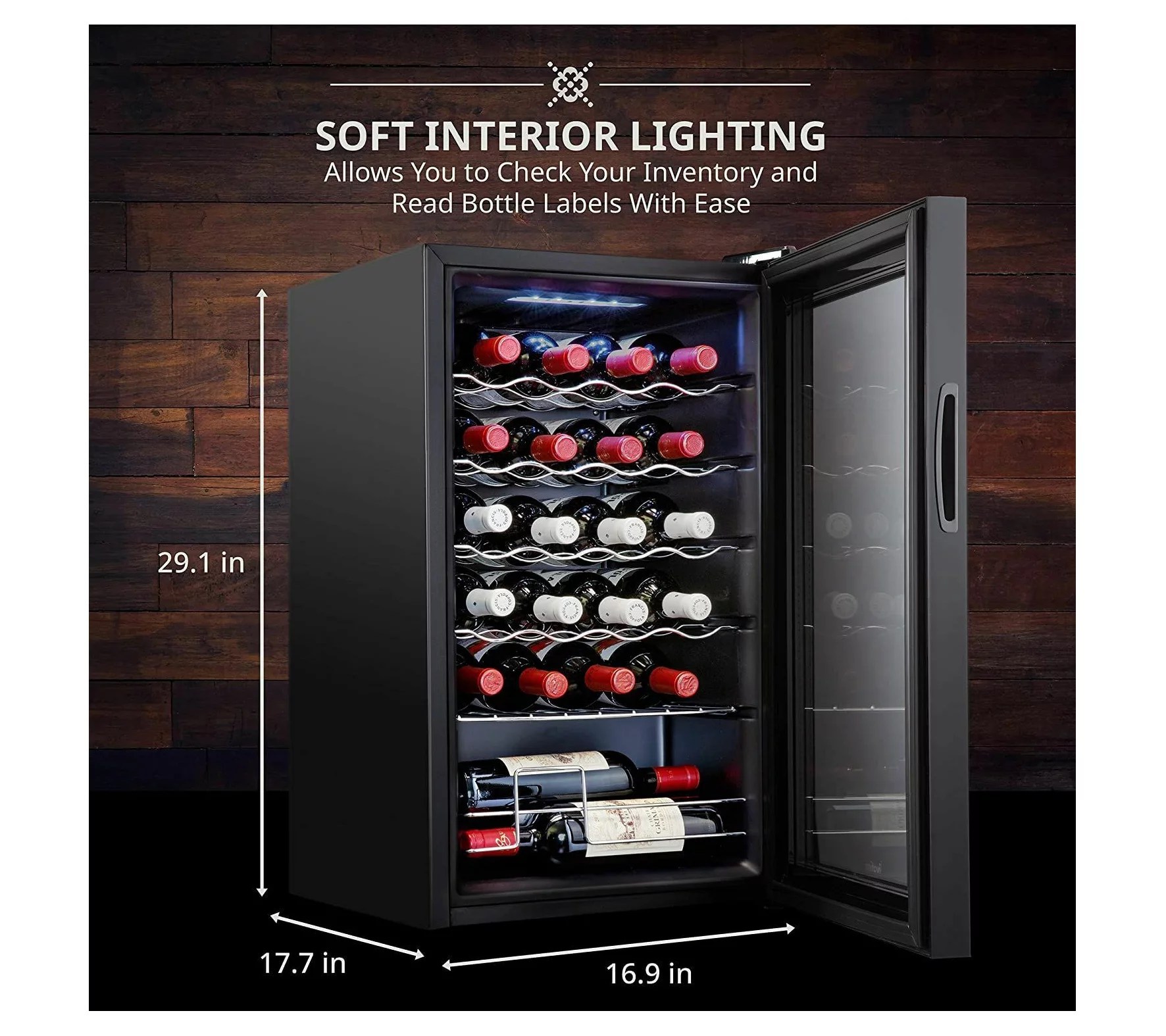 Ivation 24Bottle Freestanding Wine Refrigerator
