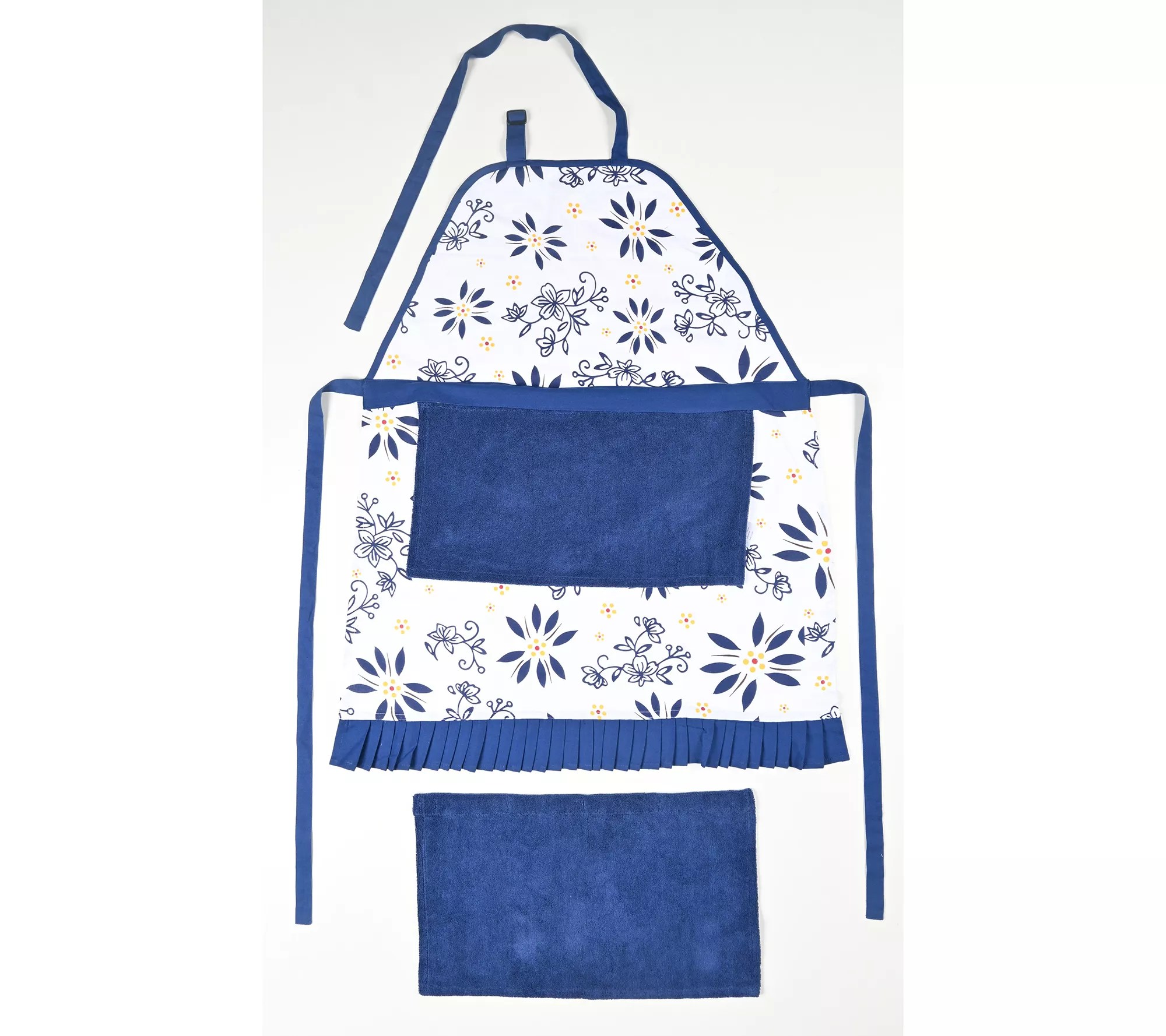 Temptations Printed Apron with Removable Towel and Extra Towel