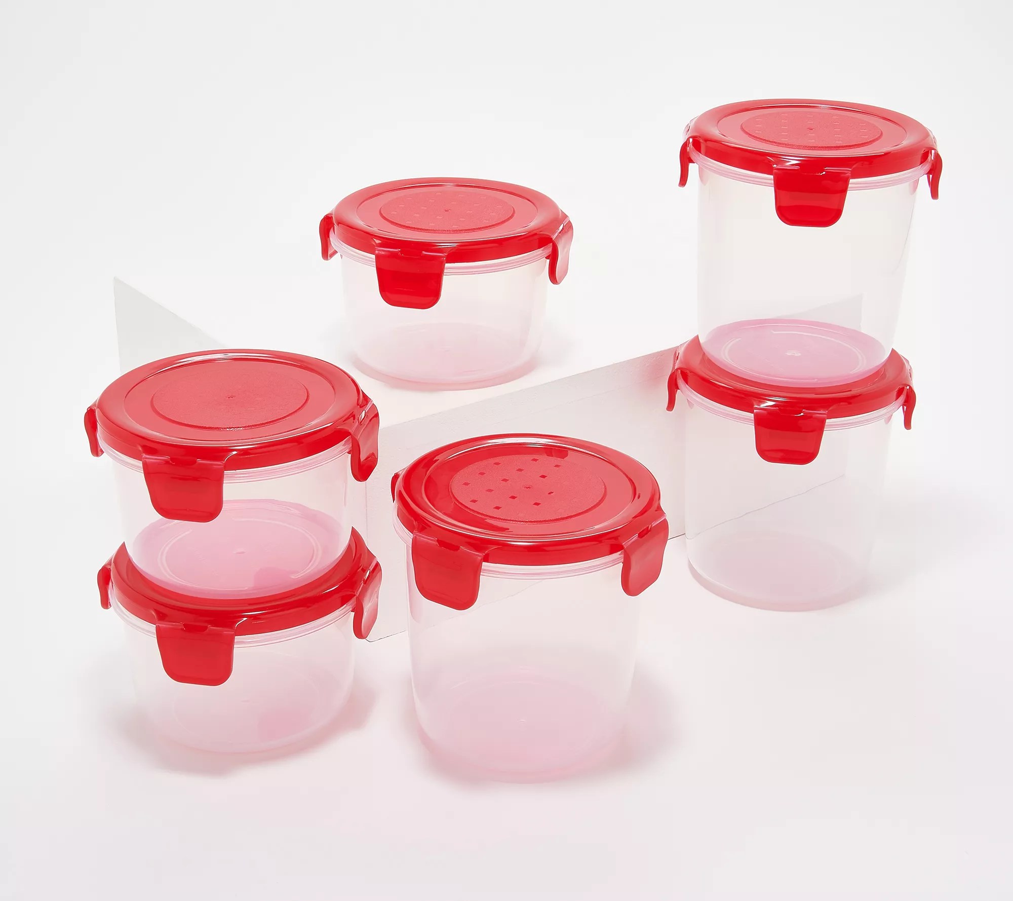 LocknLock 6Piece Round Canister Set w/ Locking Lids