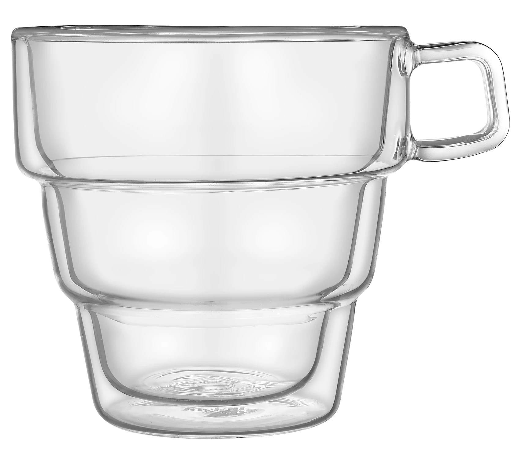 JoyJolt Set of (2) 16oz Pila DoubleWalled Coffee Tea Cups