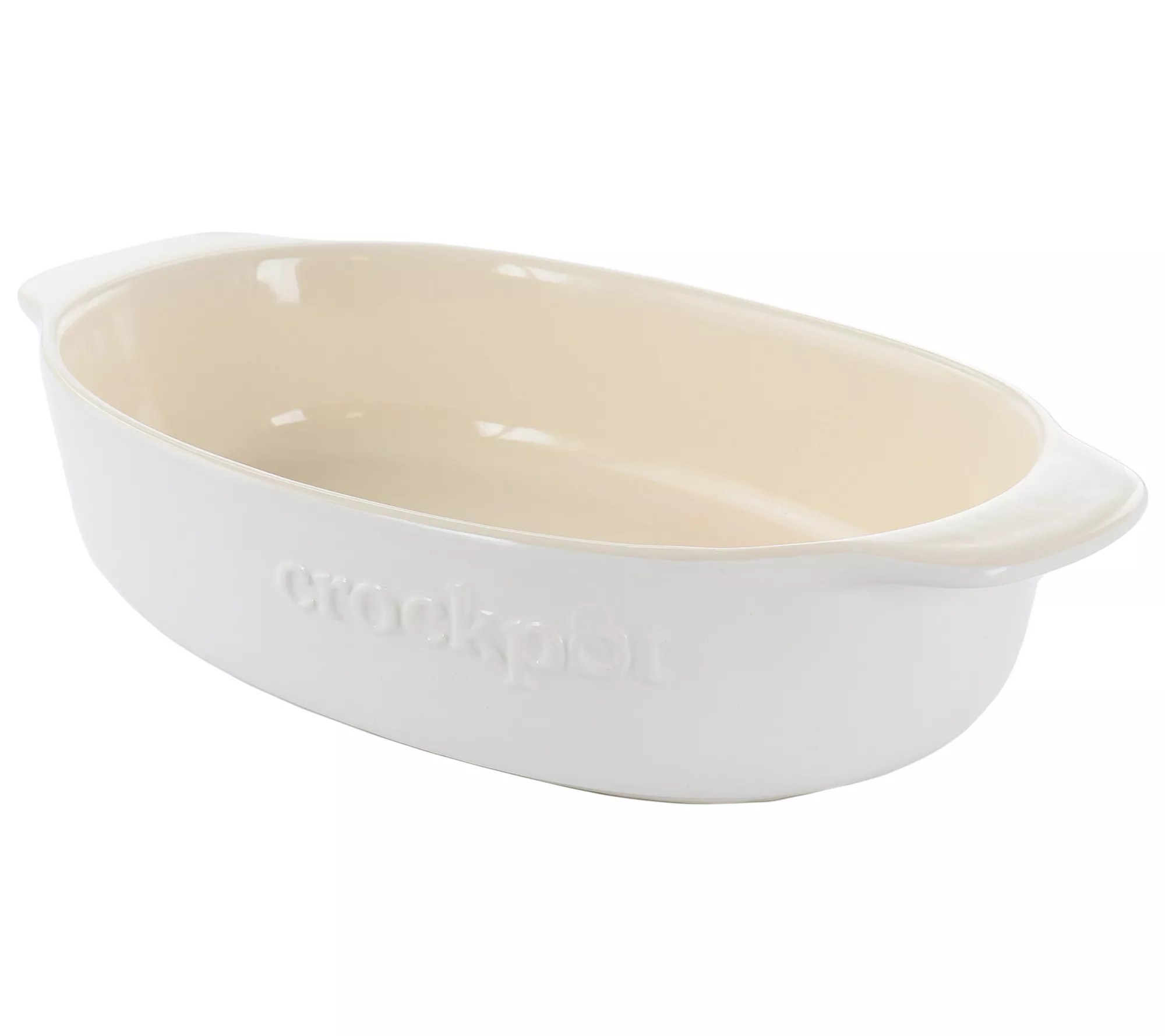 CrockPot Artisan 2.5 Quart Oval Stoneware Casserole
