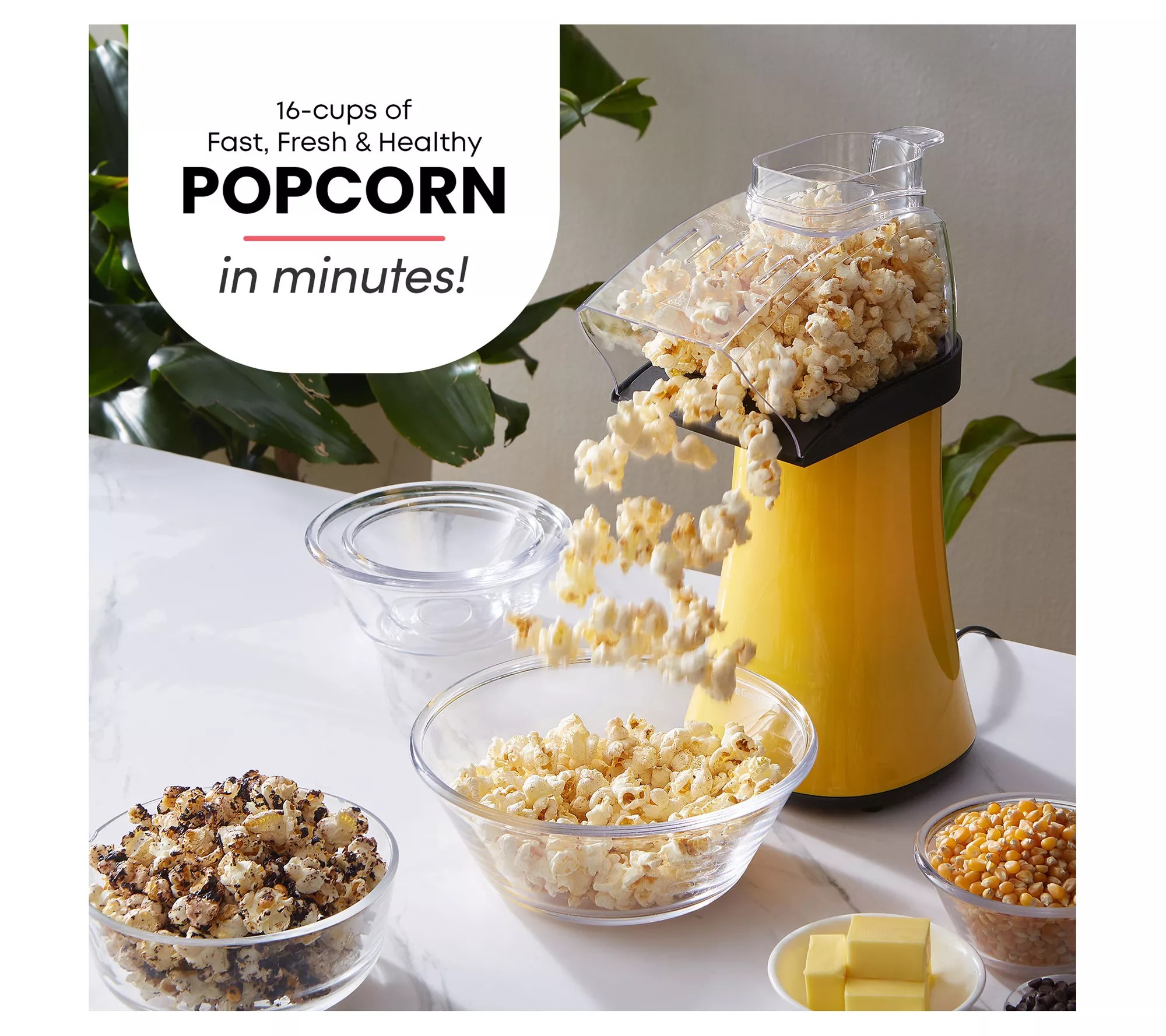 Elite Gourmet Fast Hot Air Popcorn Popper - QVC.com