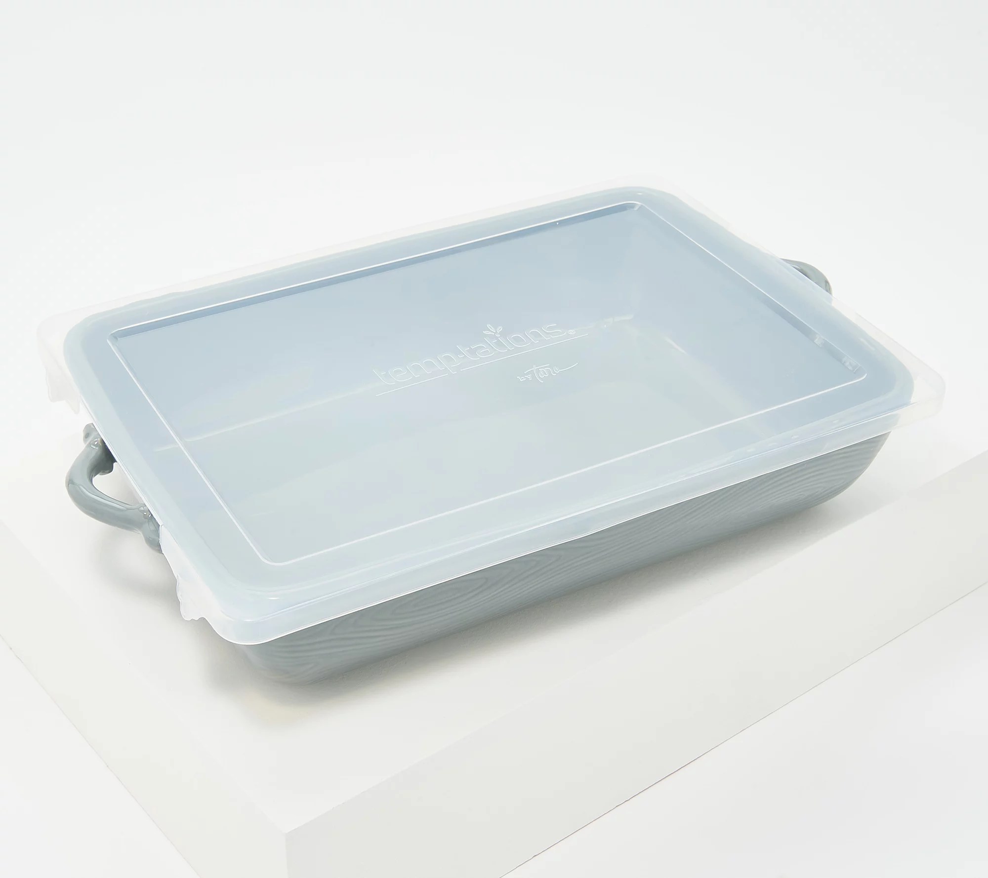 "As Is" Temptations Woodland 13" x 9" Baker with Storage Lid