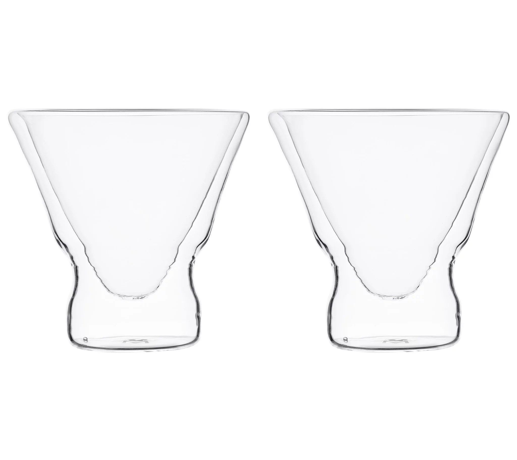 MasterPRO Set of (2) 7.7oz Double Wall Borosilicate Glasses
