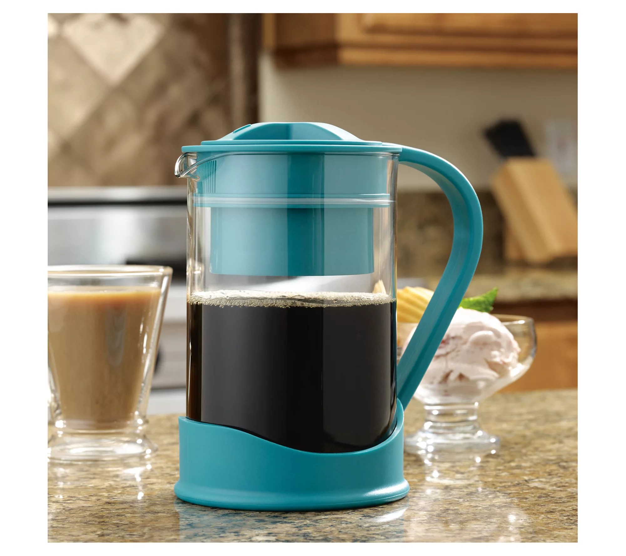 BonJour 50.7oz Cold Brew Coffee Maker, Aqua