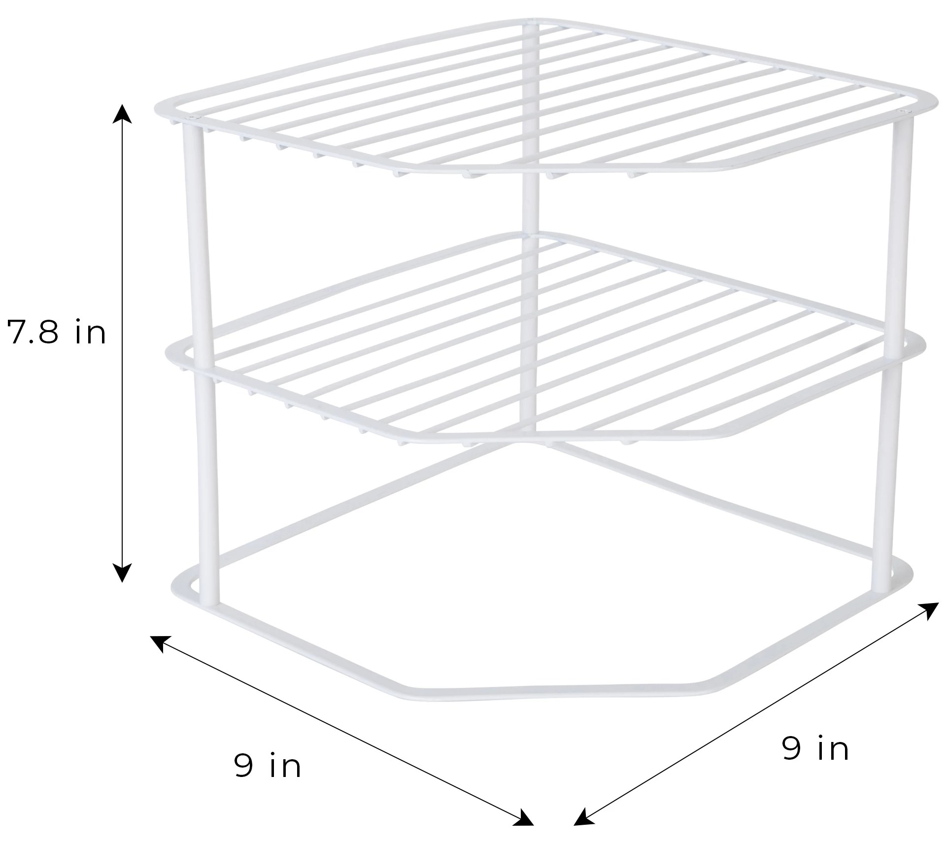 Smart Design 3Tier 9 x 7.75 inch Kitchen Corner Shelf Rack