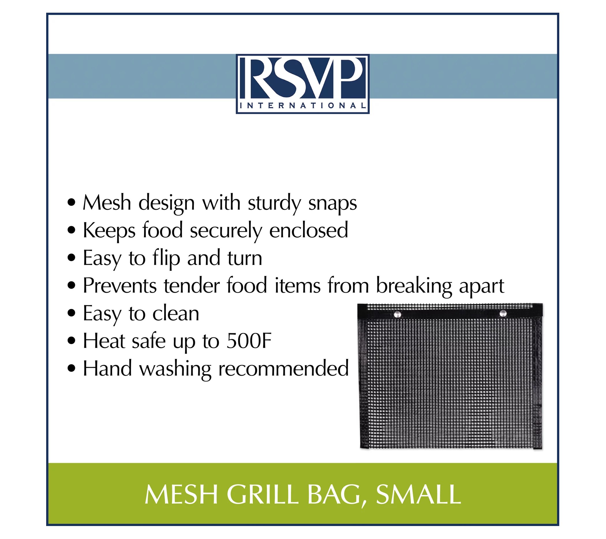 RSVP Small Mesh Grill Bag