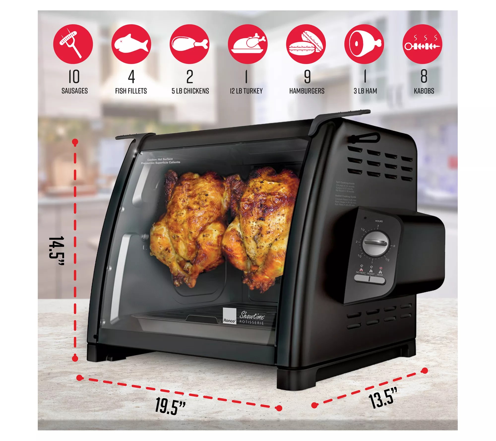 Ronco Showtime Modern Edition 5500 Series Rotisserie Oven