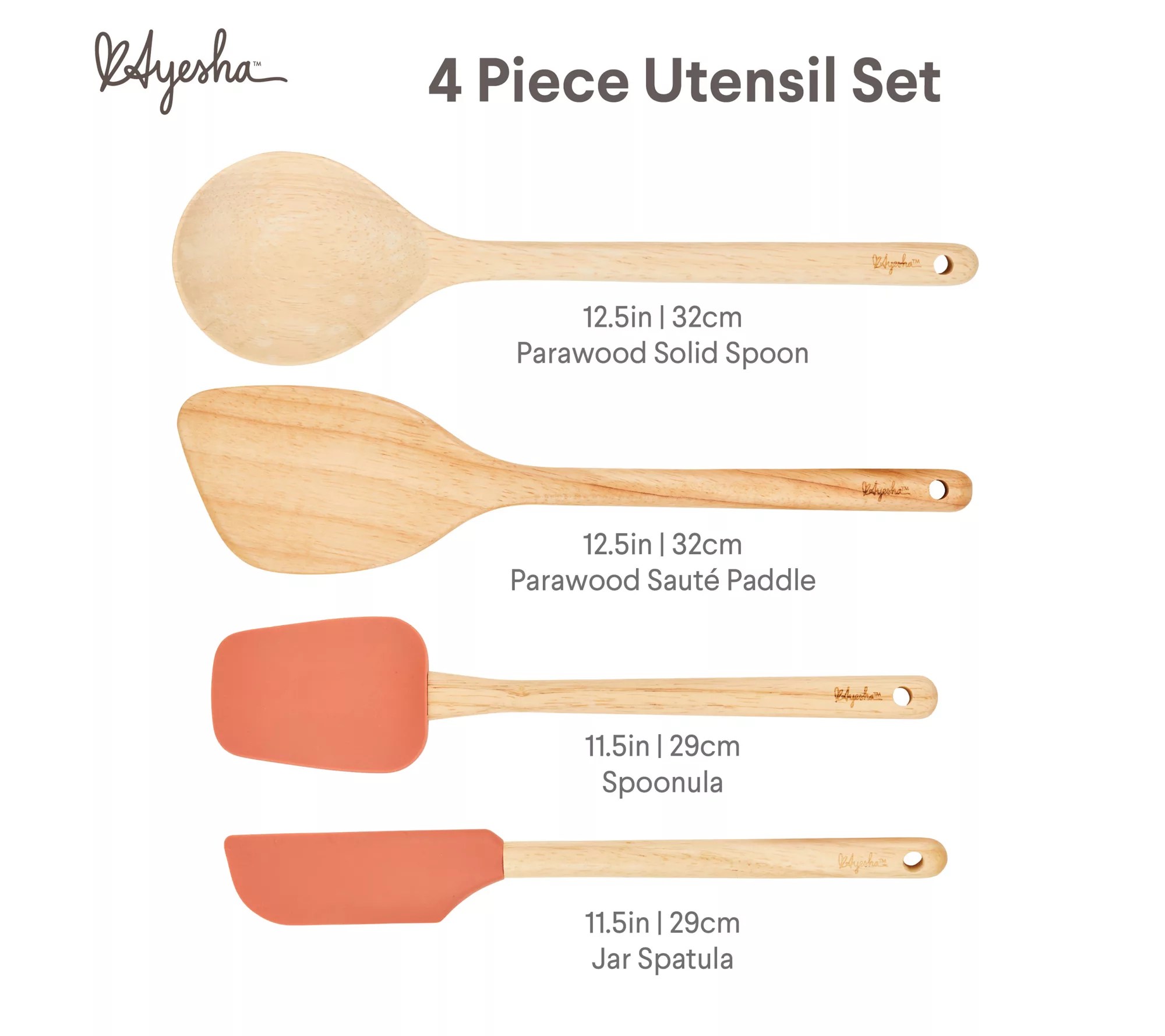 Ayesha Curry Tools & Gadgets Cooking Utensil Set, 4pc