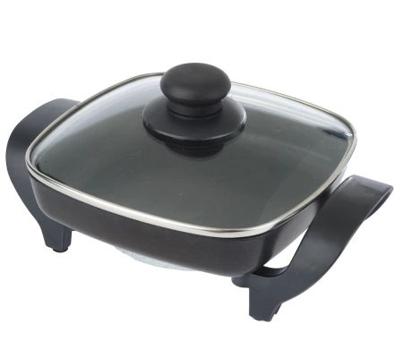 Deni NonStick 8"x8" Electric Skillet with Glass Lid
