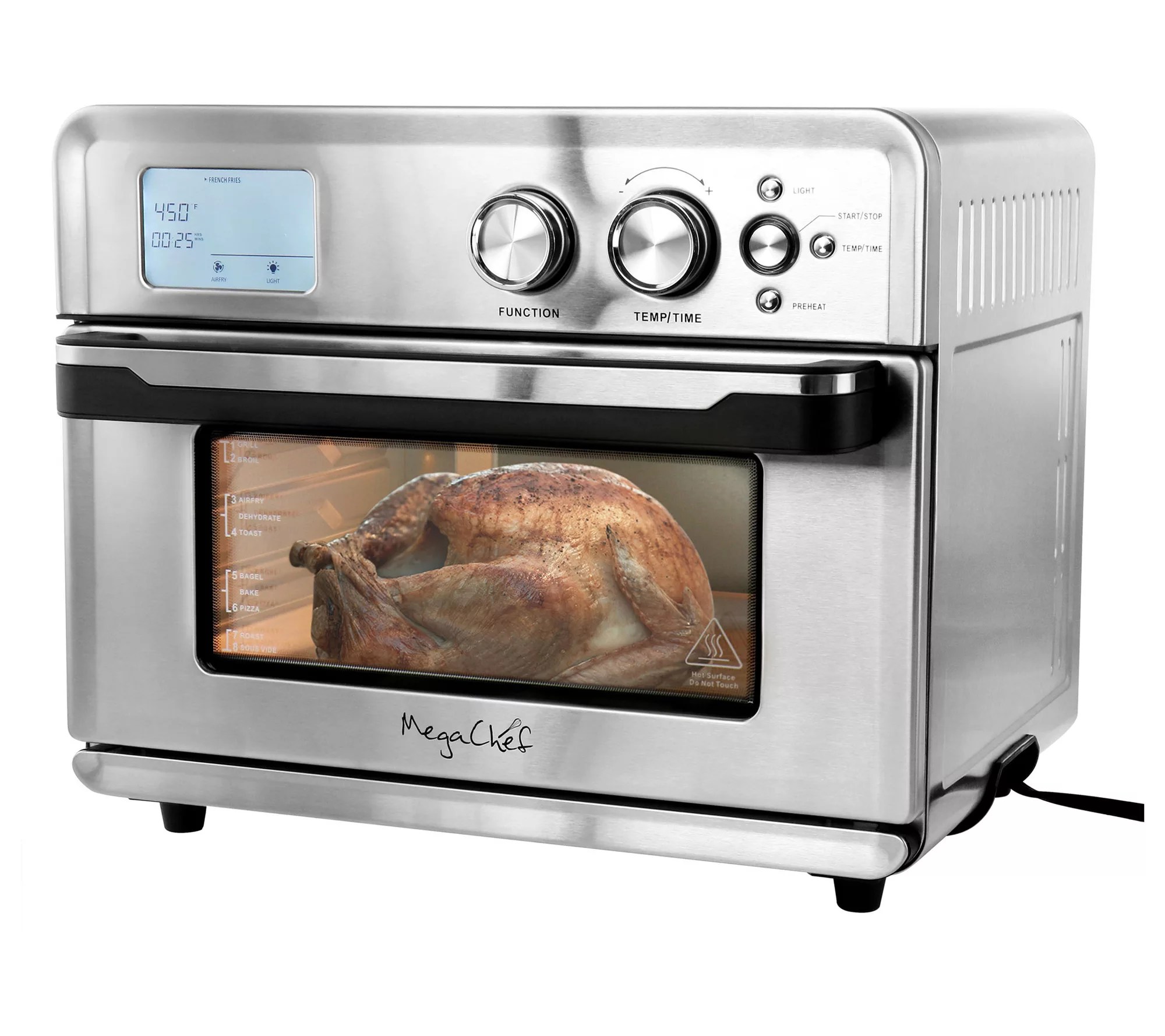 MegaChef Multifunction Air Fryer Toaster Oven w ith 21 Presets