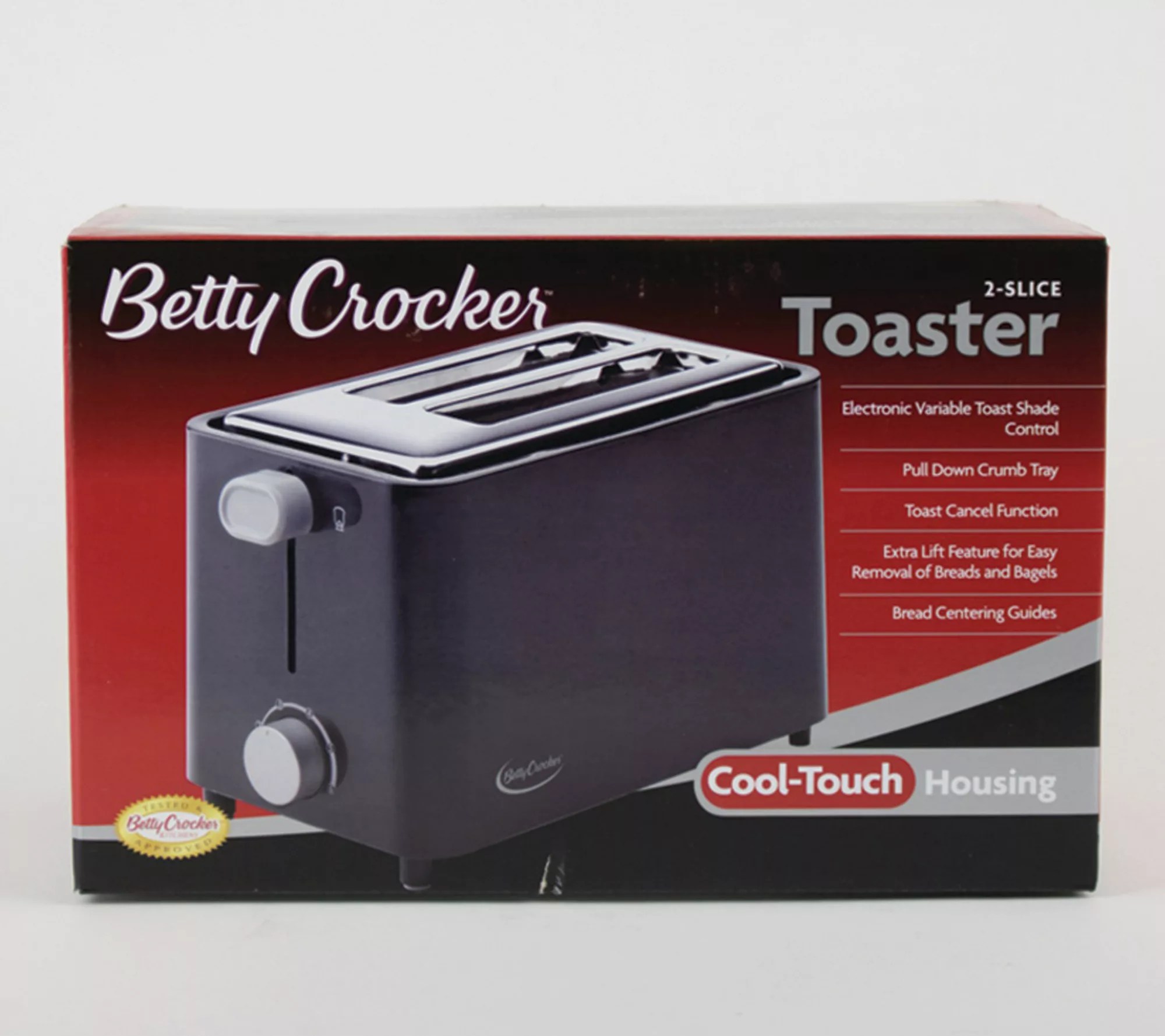 Betty Crocker 2Slice Wide Toaster