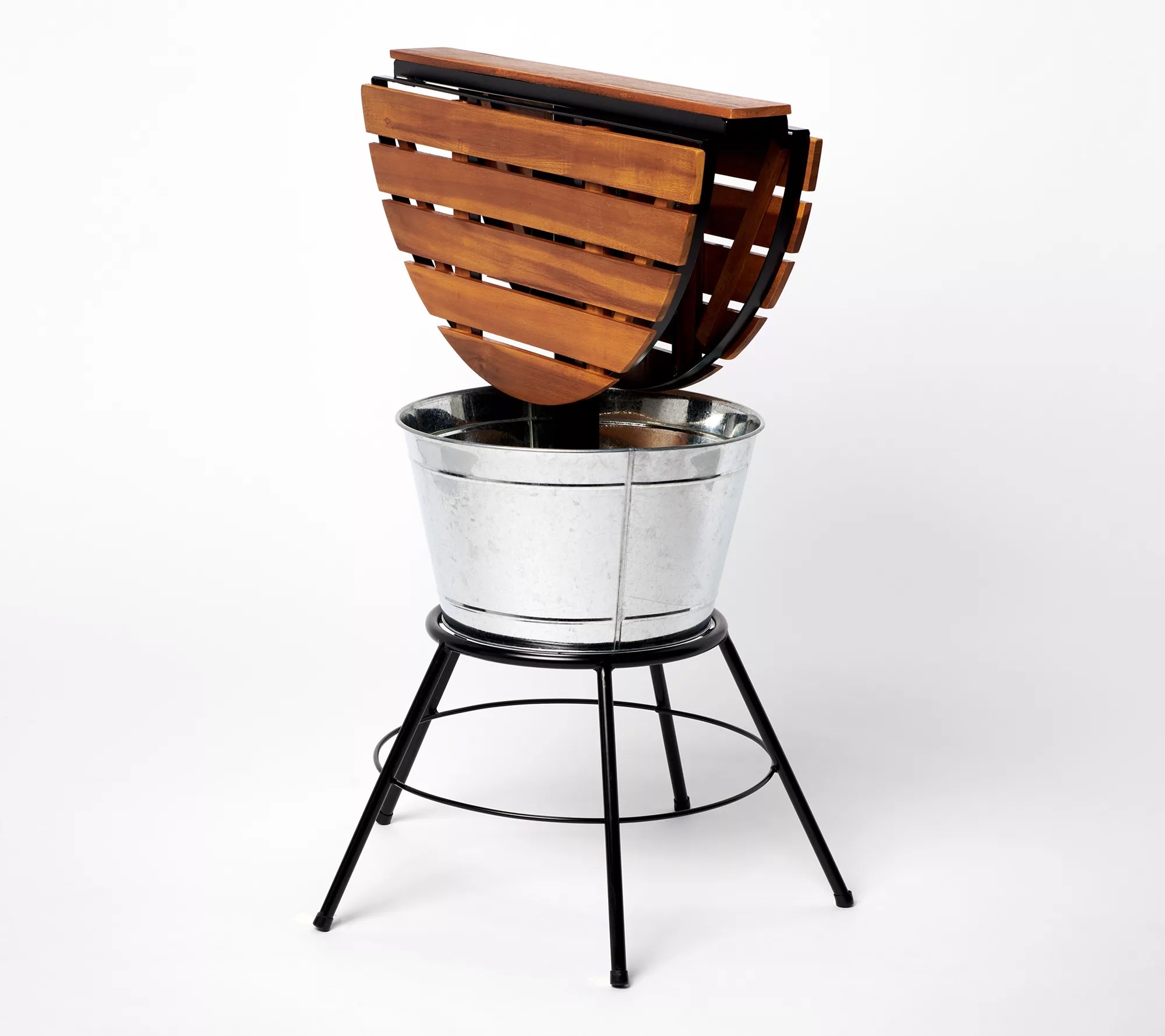 Oasis Round Outdoor Bar Table with Ice Bucket