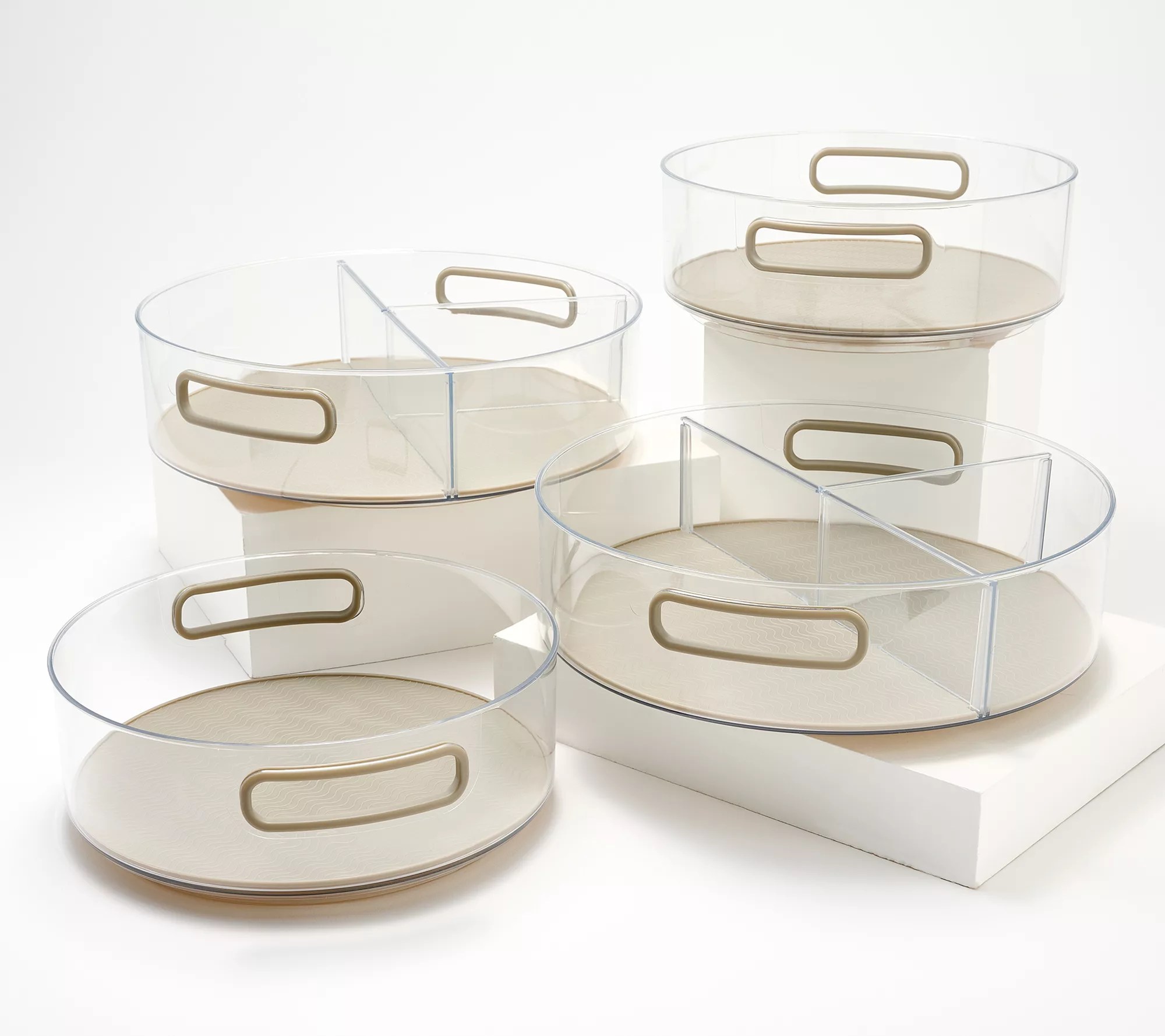 Cella 4Pc 10" & 12" High Wall Turntables w/ Handles