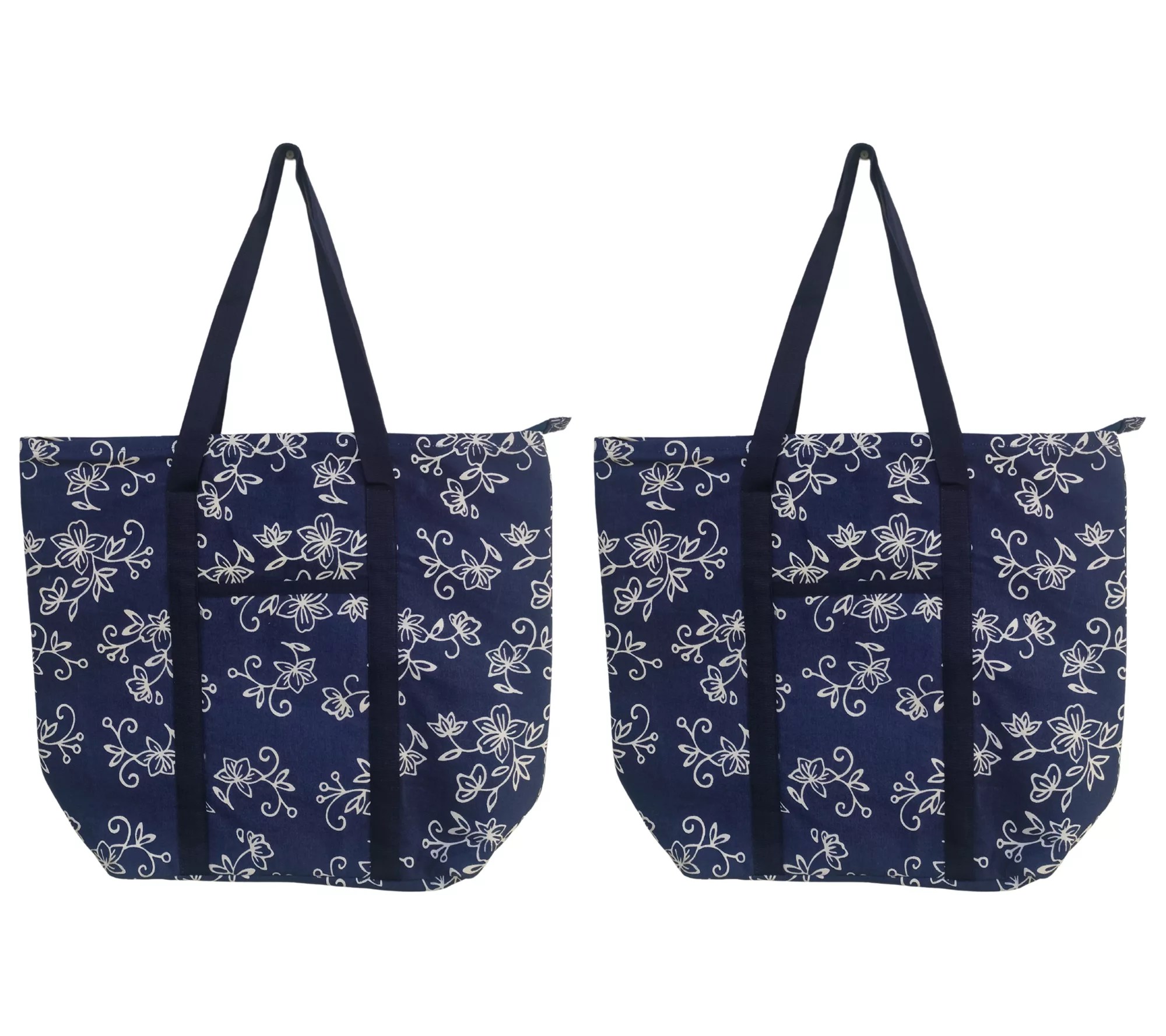 Temptations Floral Lace Set of (2) Insulated Tote Bags