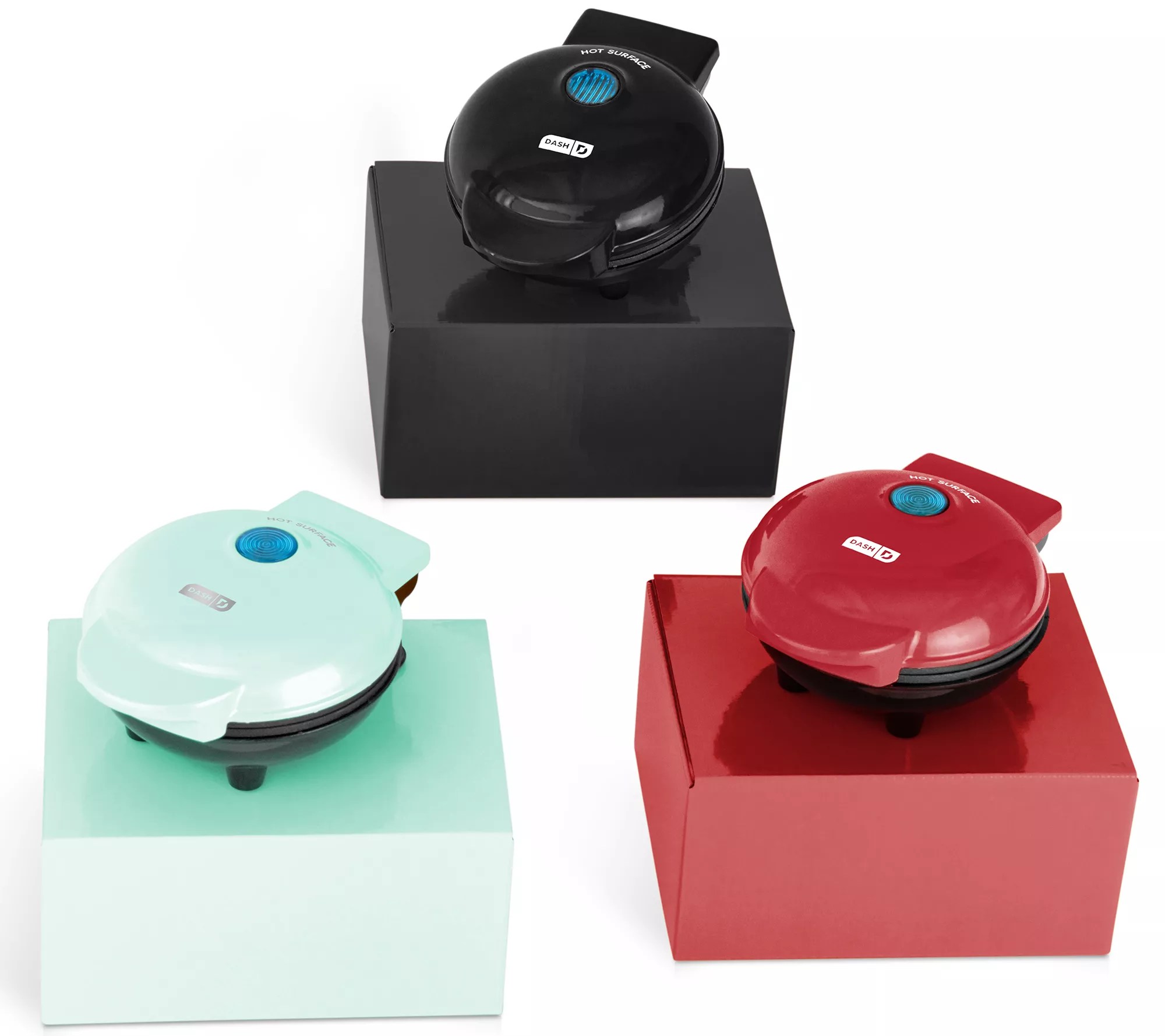 Dash Set of 3 Mini Waffle Makers with Gift Boxes