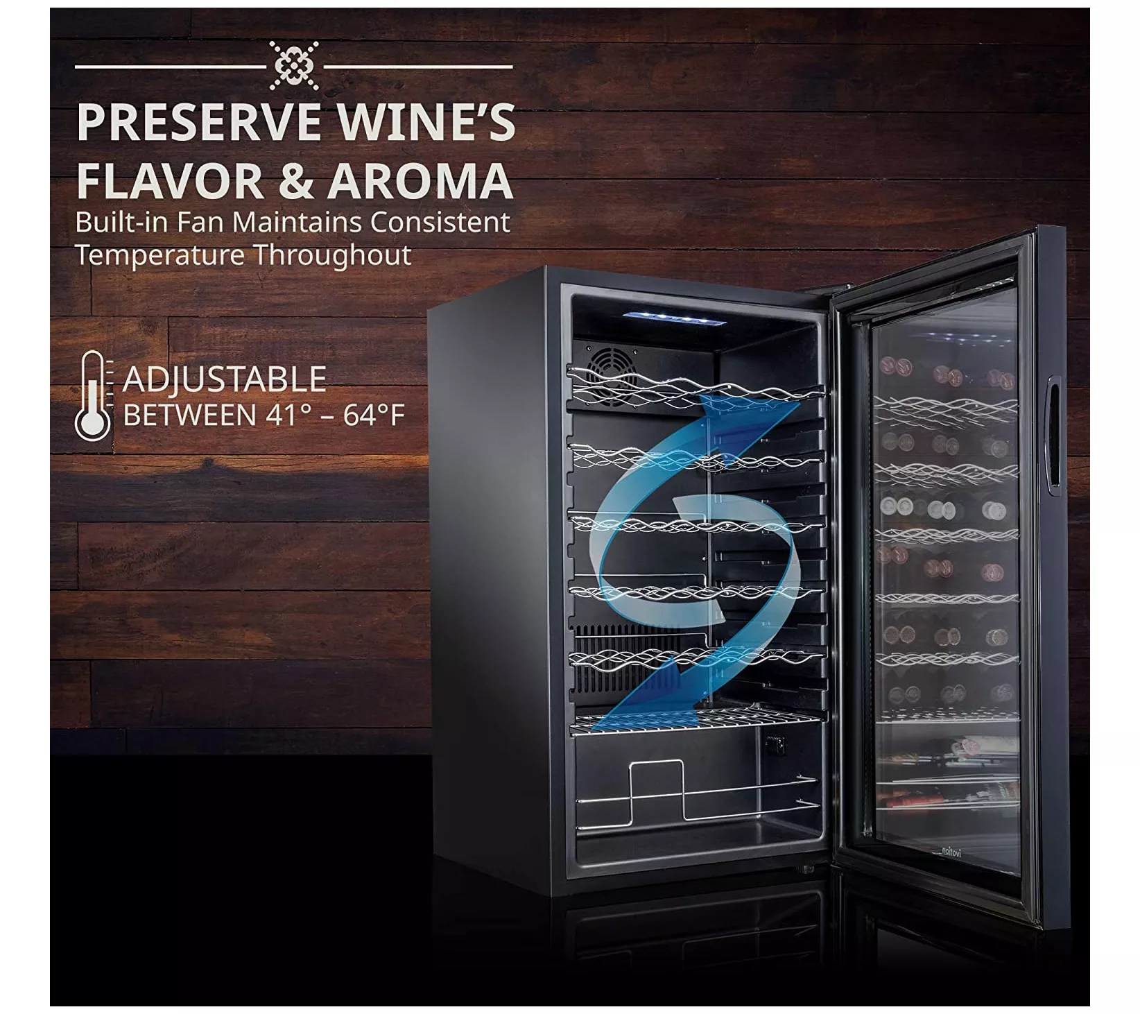 Ivation 34Bottle Wine Cooler w/Lock & WiFi